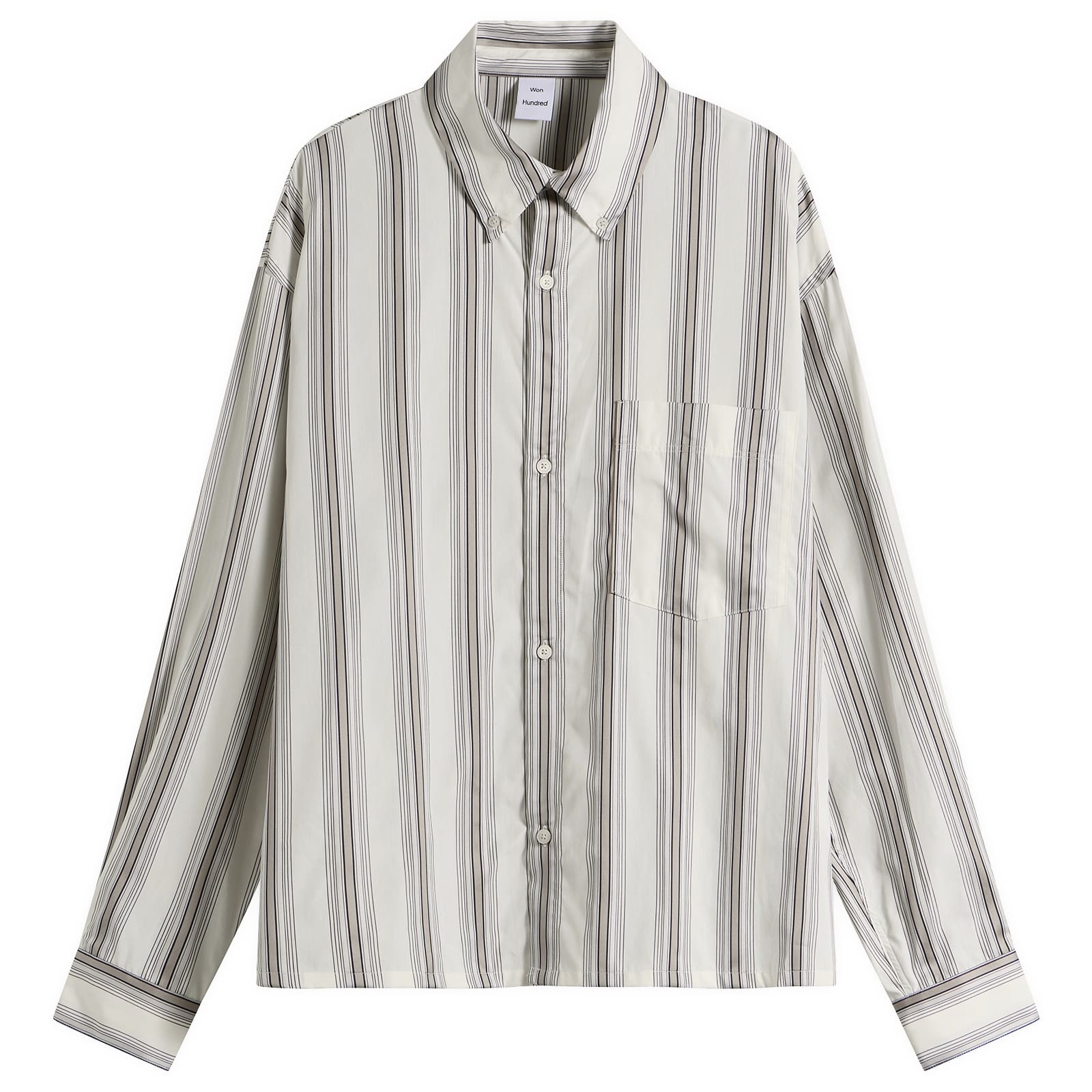 Won Hundred Men’s Maza Stripe Shirt Rock Ridge Combi