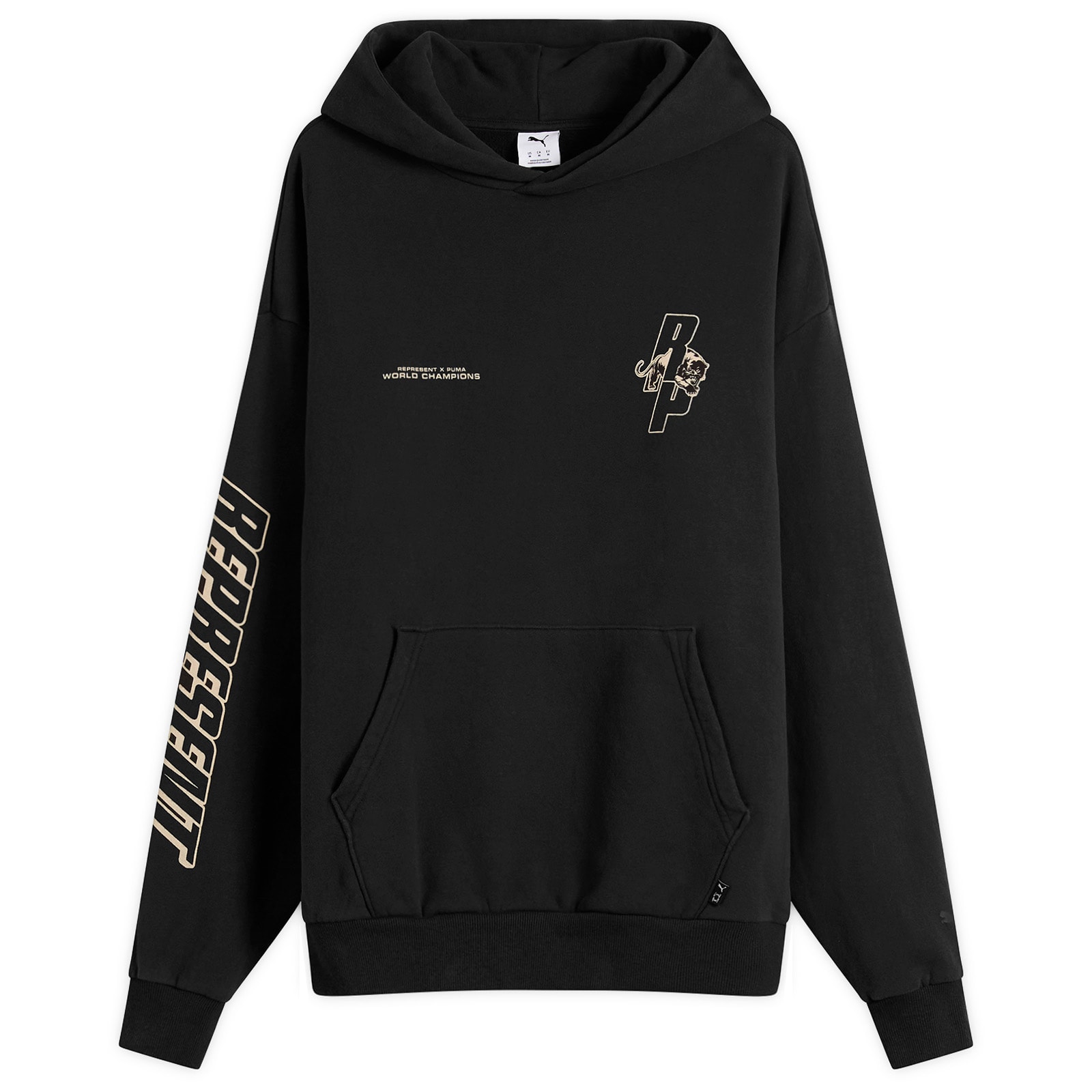 Puma Men's x Represent Graphic Hoodie in Puma Men's Black, Size X-Small