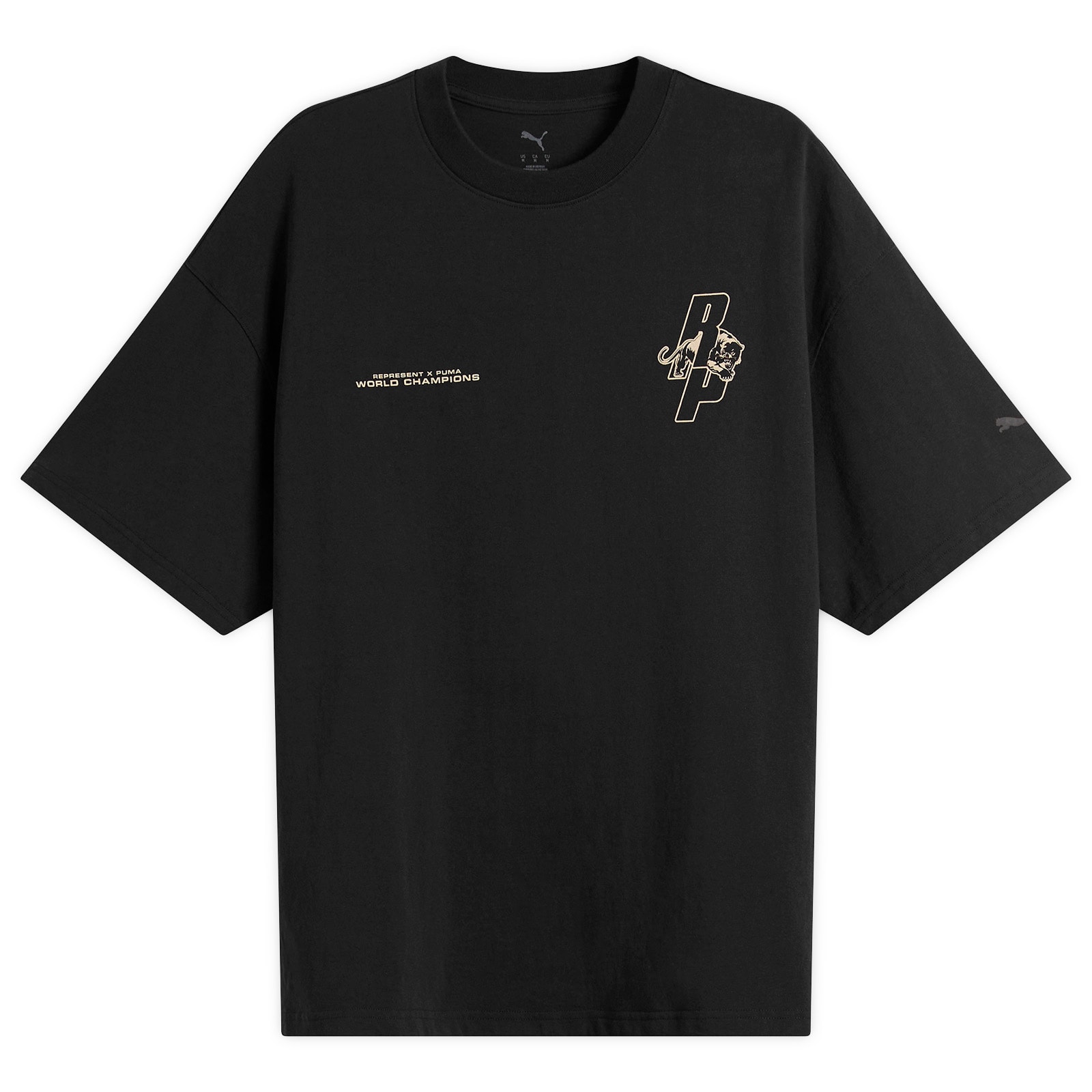 Puma Men's x Represent Graphic T-Shirt in Puma Men's Black, Size X-Small