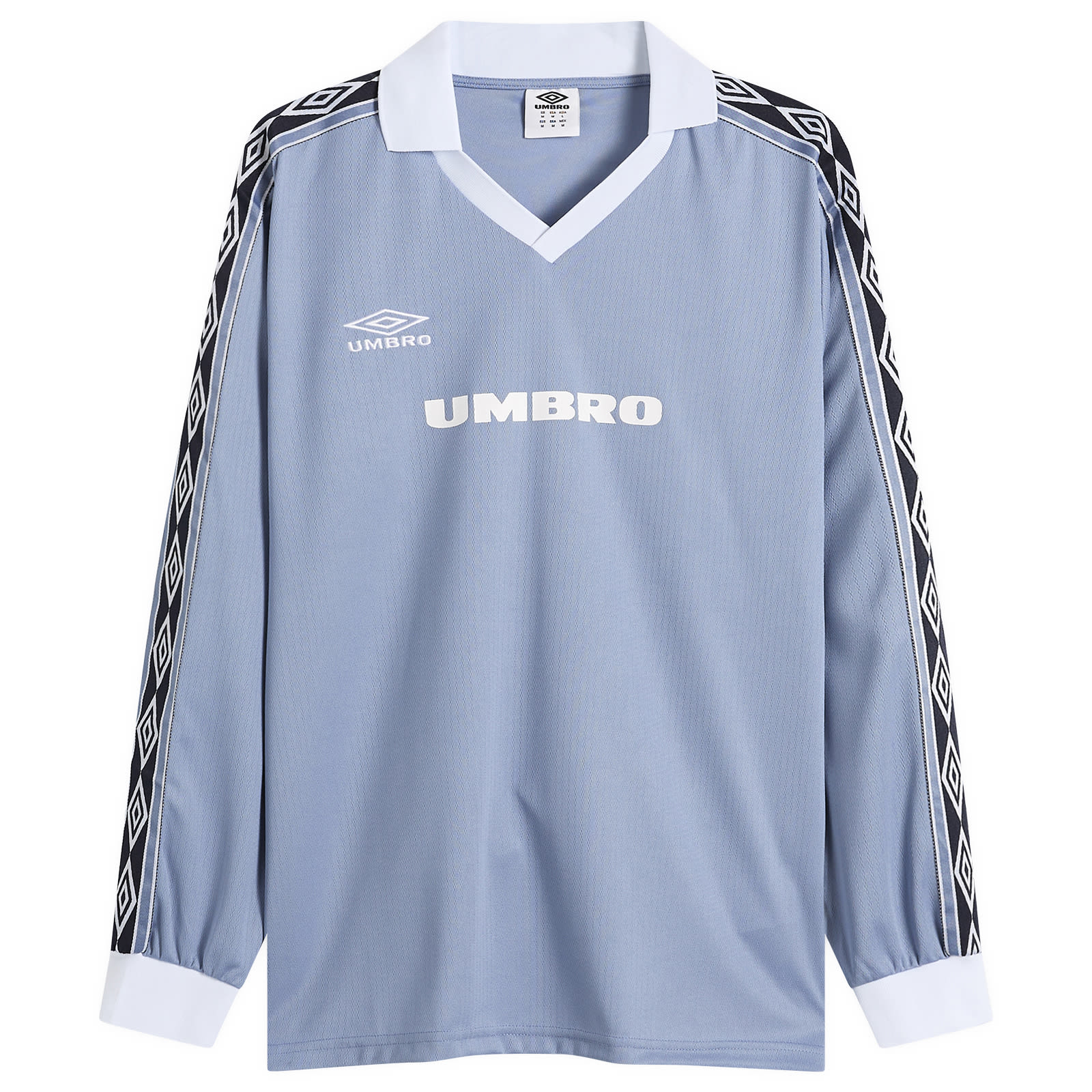 Umbro Men's Taped Long Sleeve Jersey Infinity/Brilliant White