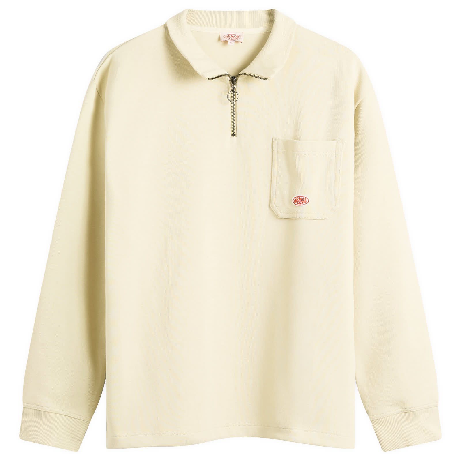 Armor-Lux Men’s Quarter Zip Sweatshirt Gravel