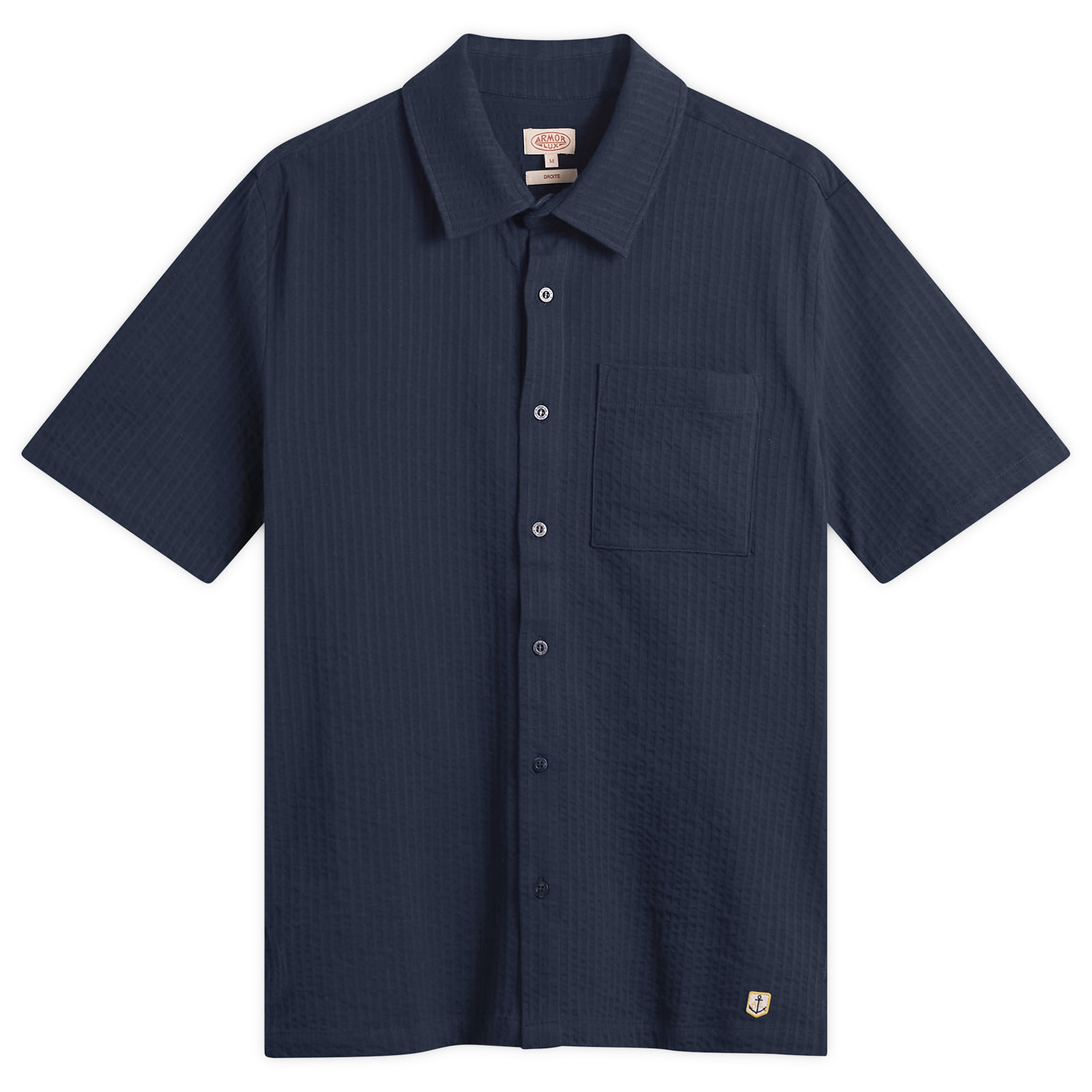 Armor-Lux Men’s Short Sleeve Shirt Marine Deep