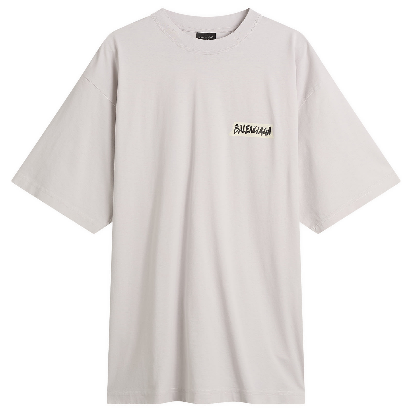Balenciaga Men’s Masking Tape Jersey T-Shirt Dirty White