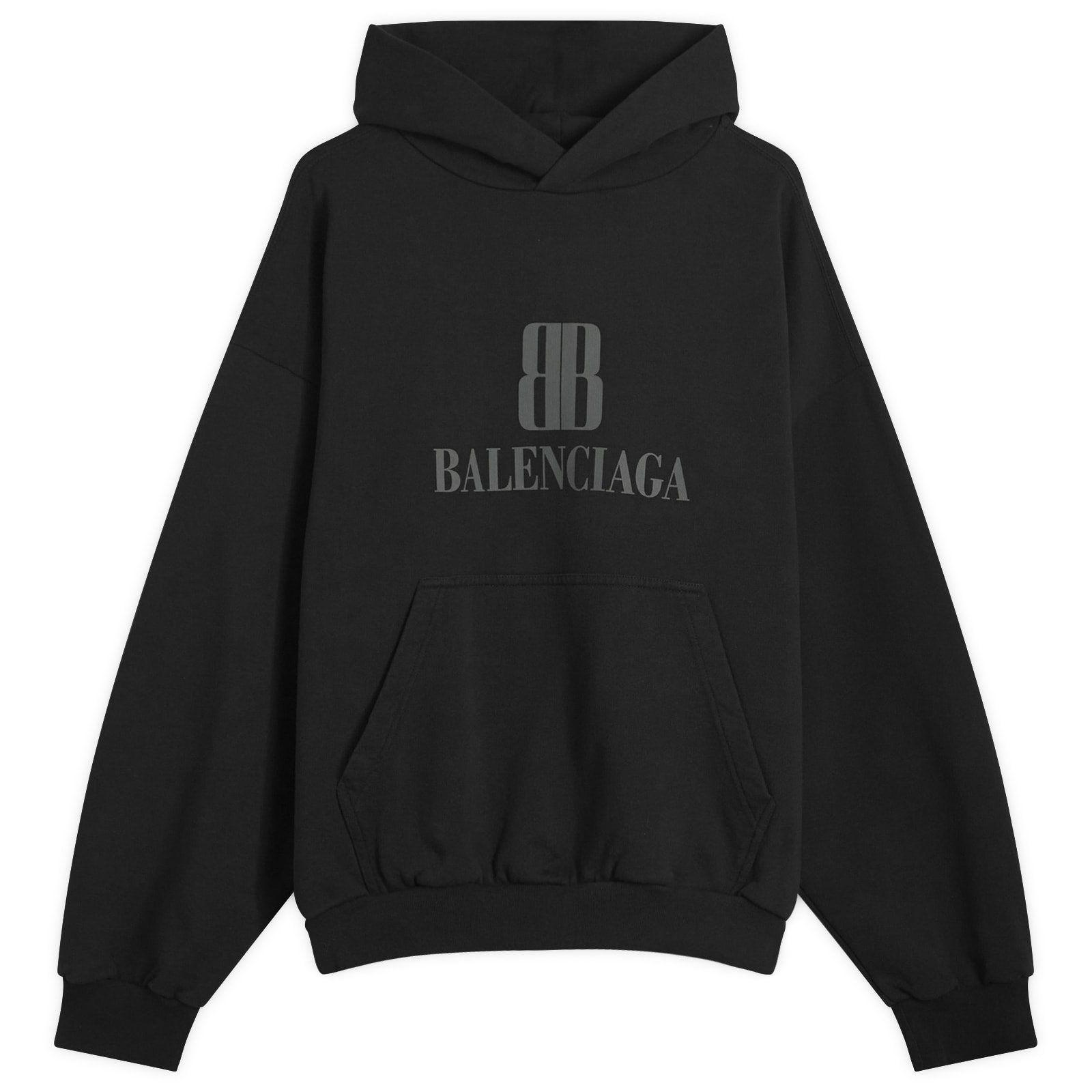 パーカー・フーディ Balenciaga Nano BB Logo Dry Molleton Medium Fit Hoodie Balenciaga Nano BB Logo Dry Molleton Medium Fit Hoodie Faded