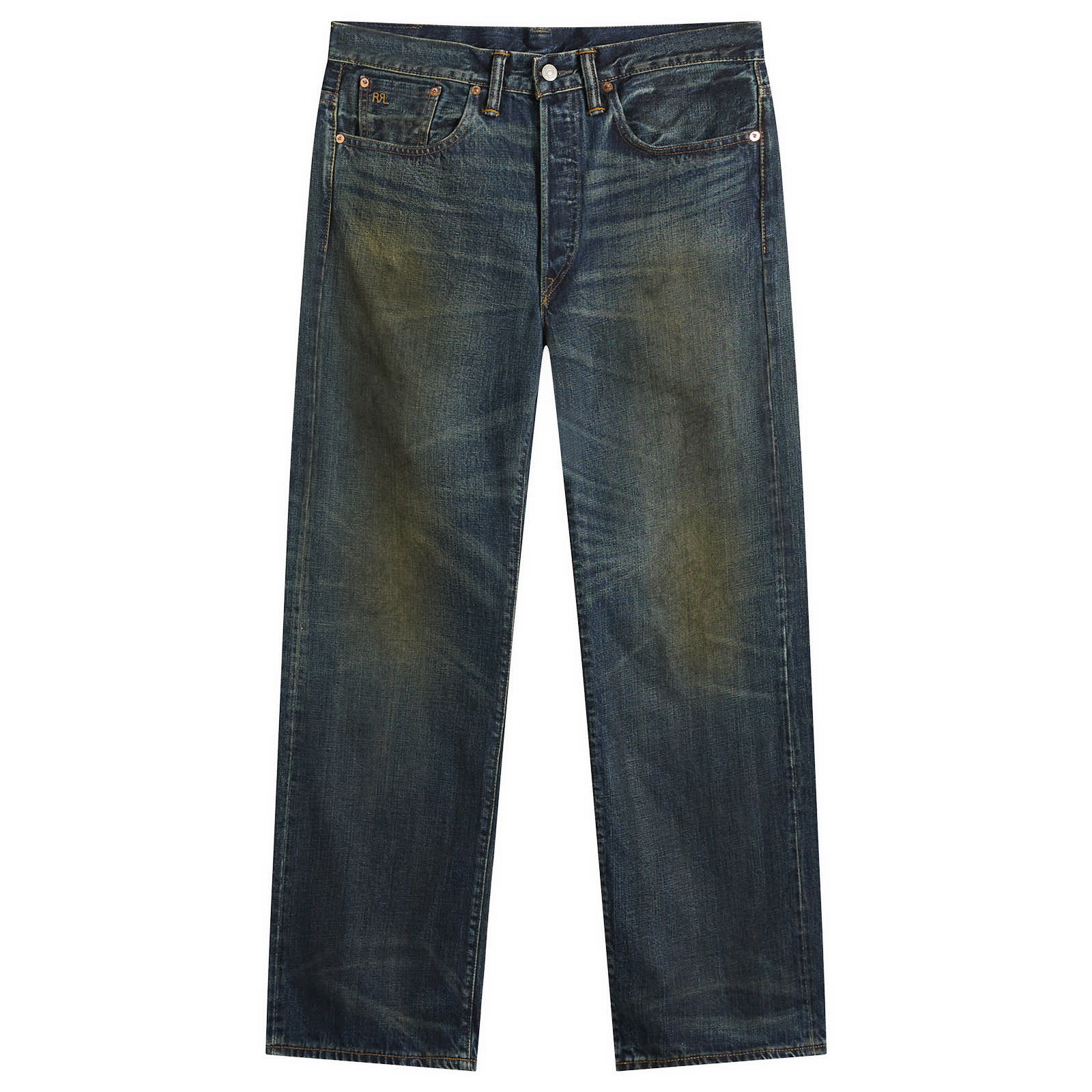 RRL Men’s Vintage Fit East West Selvedge Denim Jeans Givins Wash