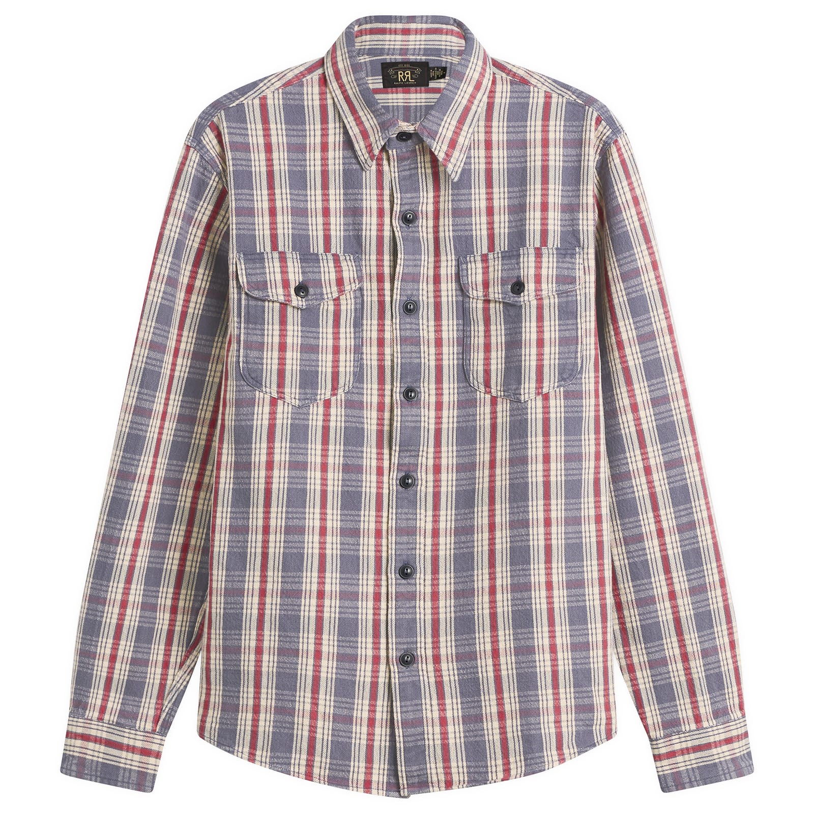 RRL Men’s Lee Check Shirt Rl-801 Blue/Cream/Red
