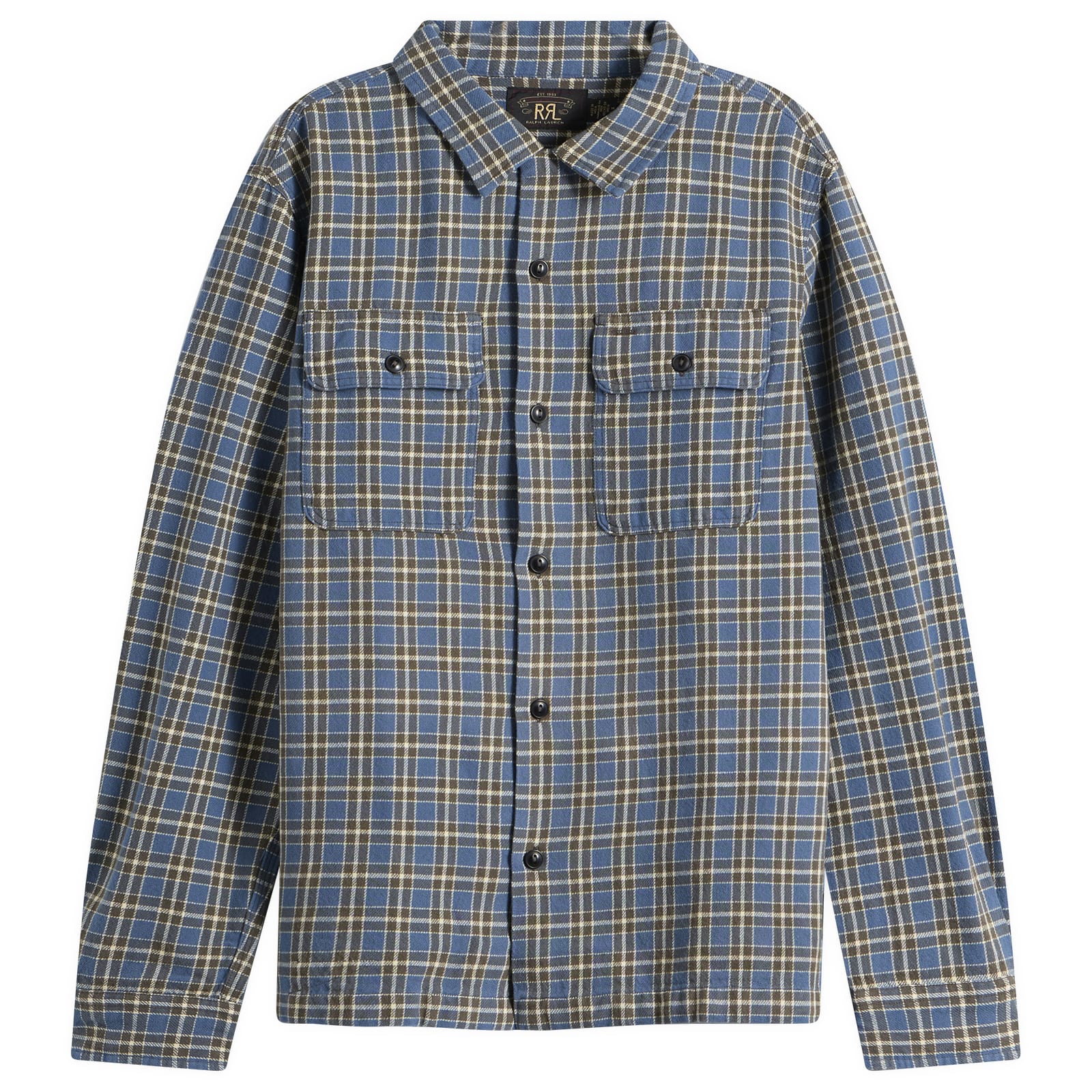 RRL Men’s Matlock Check Shirt Rl-811 Blue/Grey