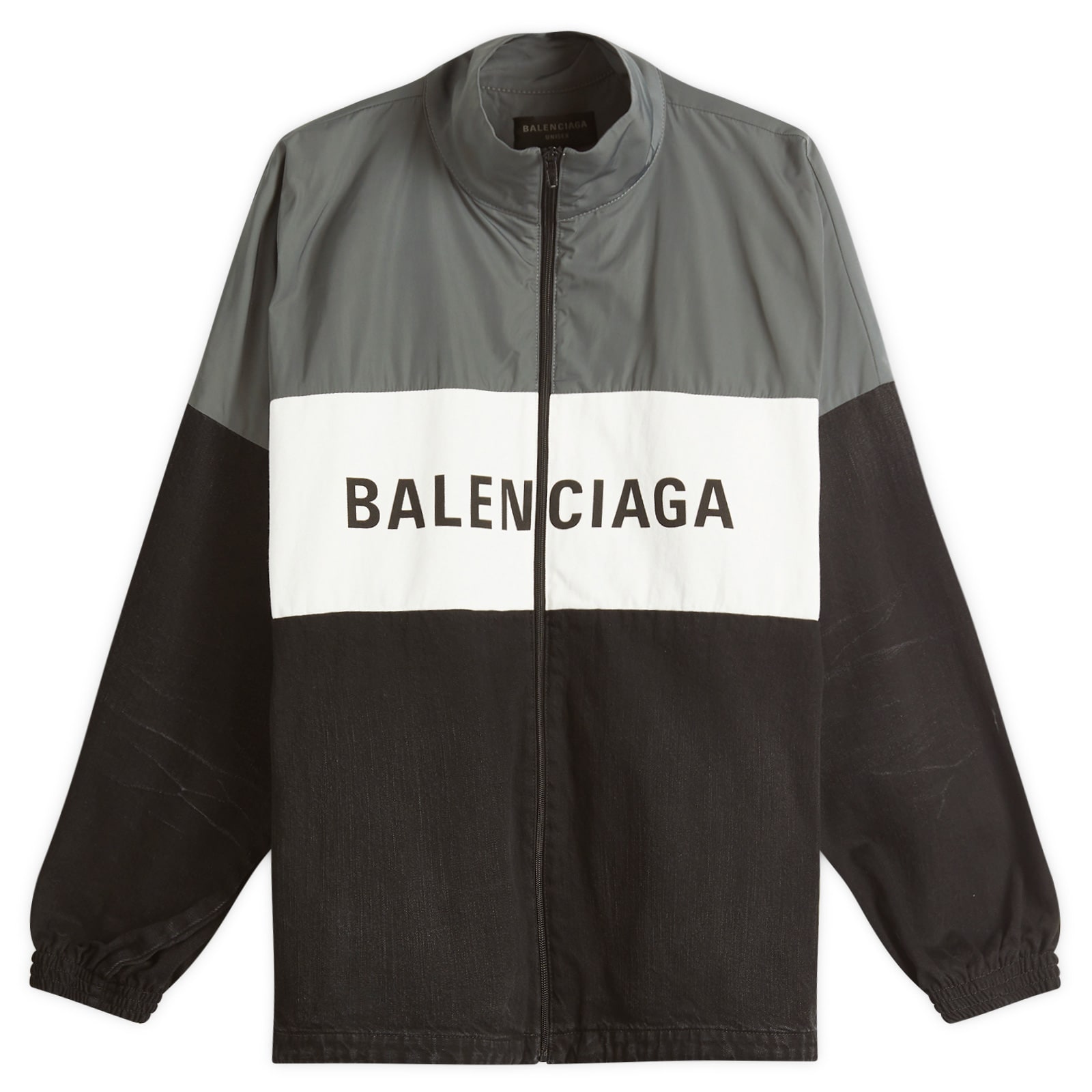 Balenciaga Black Denim Zip-Up Jacket Midnight | END. (US)