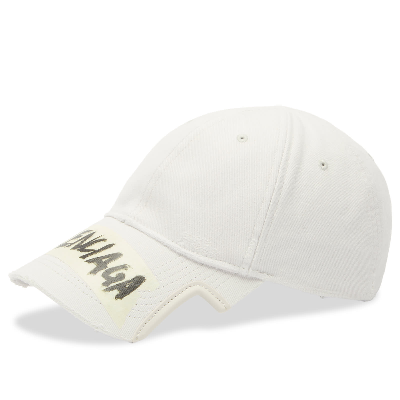Balenciaga Men’s Logo Cap Dirty White