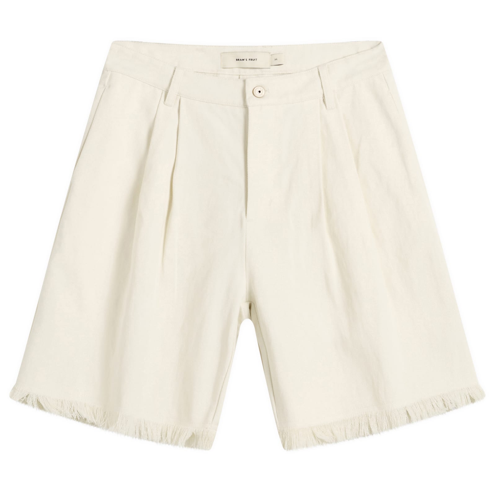 Bram's Fruit — Bram's Fruit Men's Twill Shorts Distressed in Beige, Size X-Large