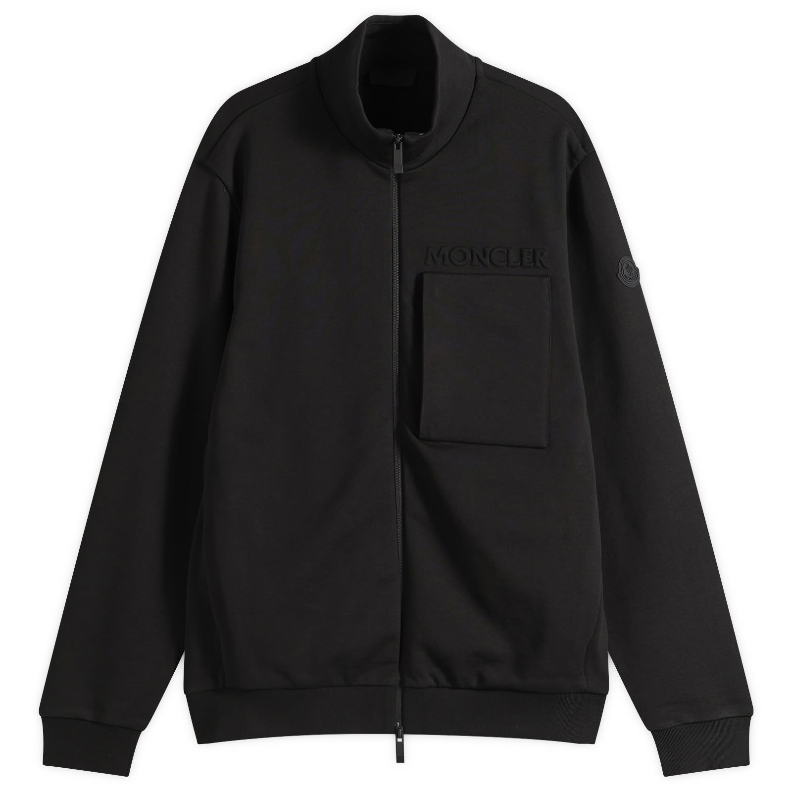 Moncler Men’s Fleece Zip Up Jacket Black