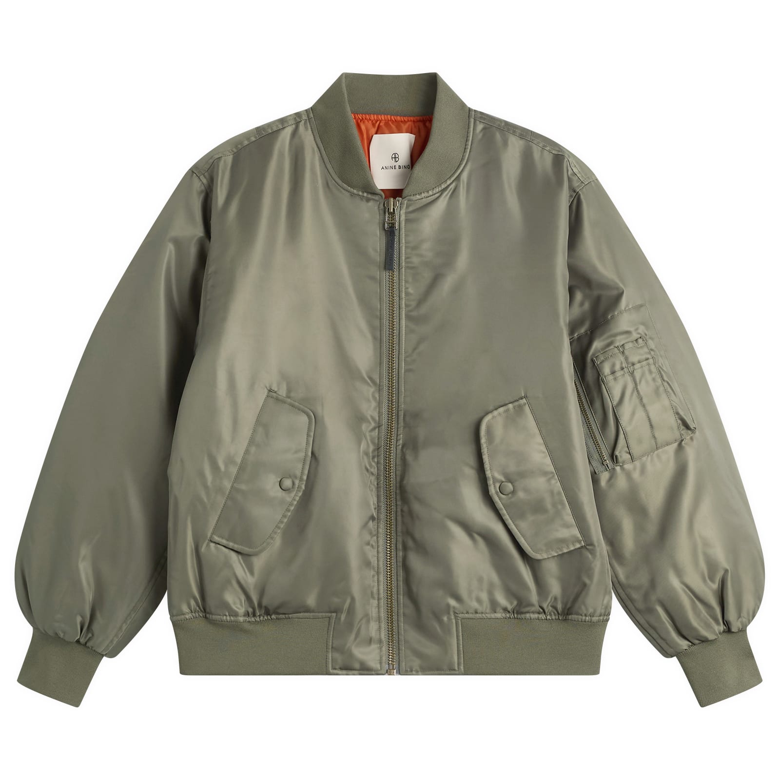 Anine Bing Women's Army Green Leon Bomber Jacket