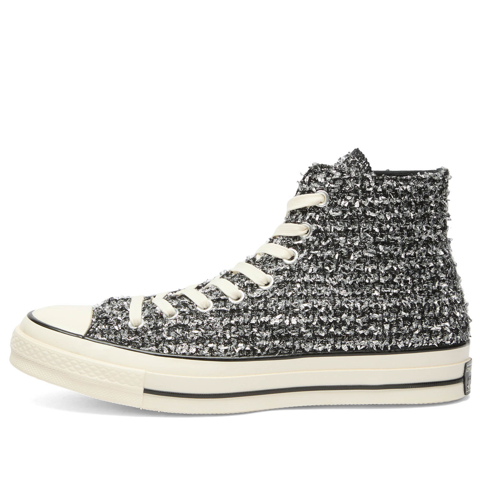 Converse Men’s Chuck 70 High Sneaker Black/Silver/Egret