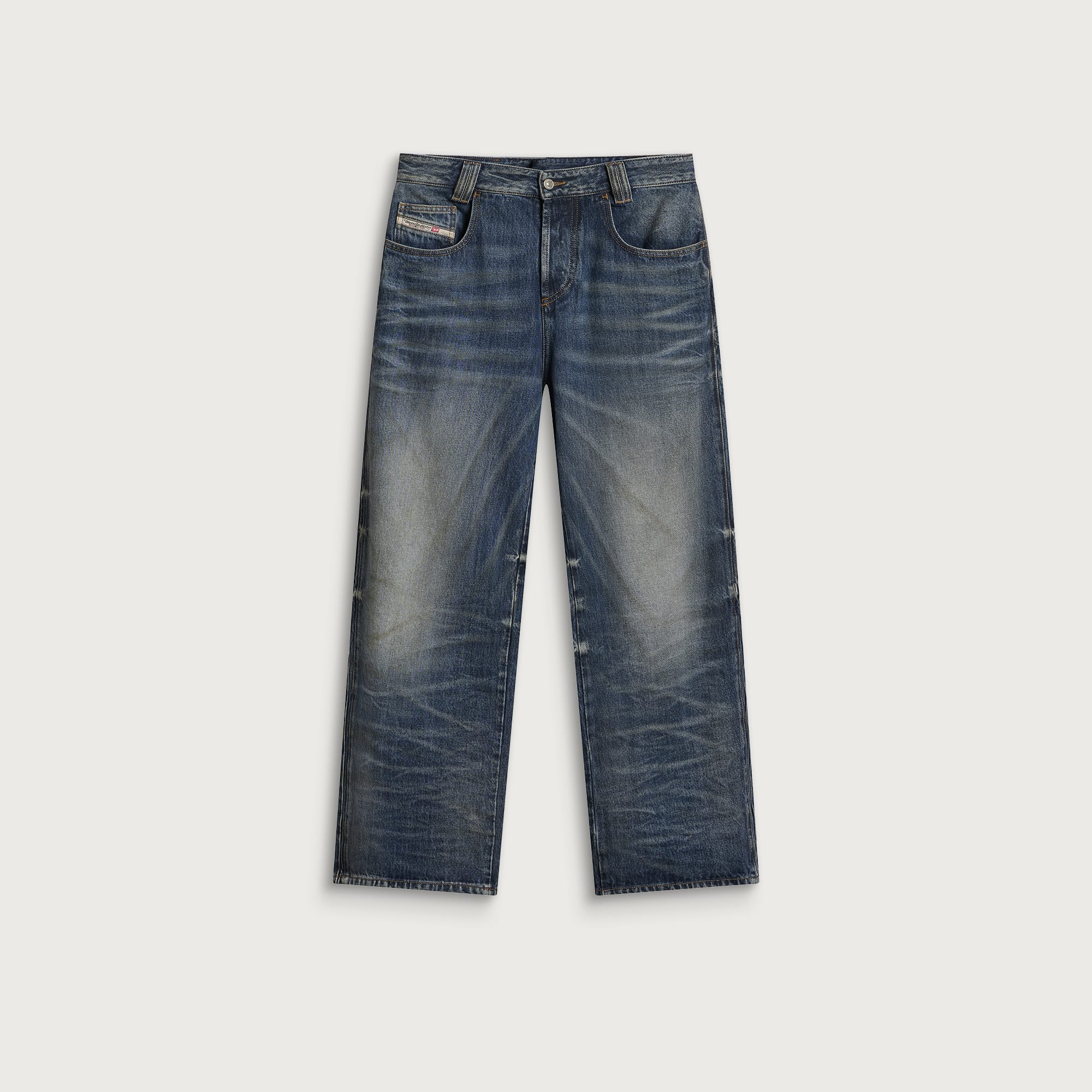 Diesel Men's 1982 Hakou Wide Leg Jeans in Dirty Denim, Size 36"
