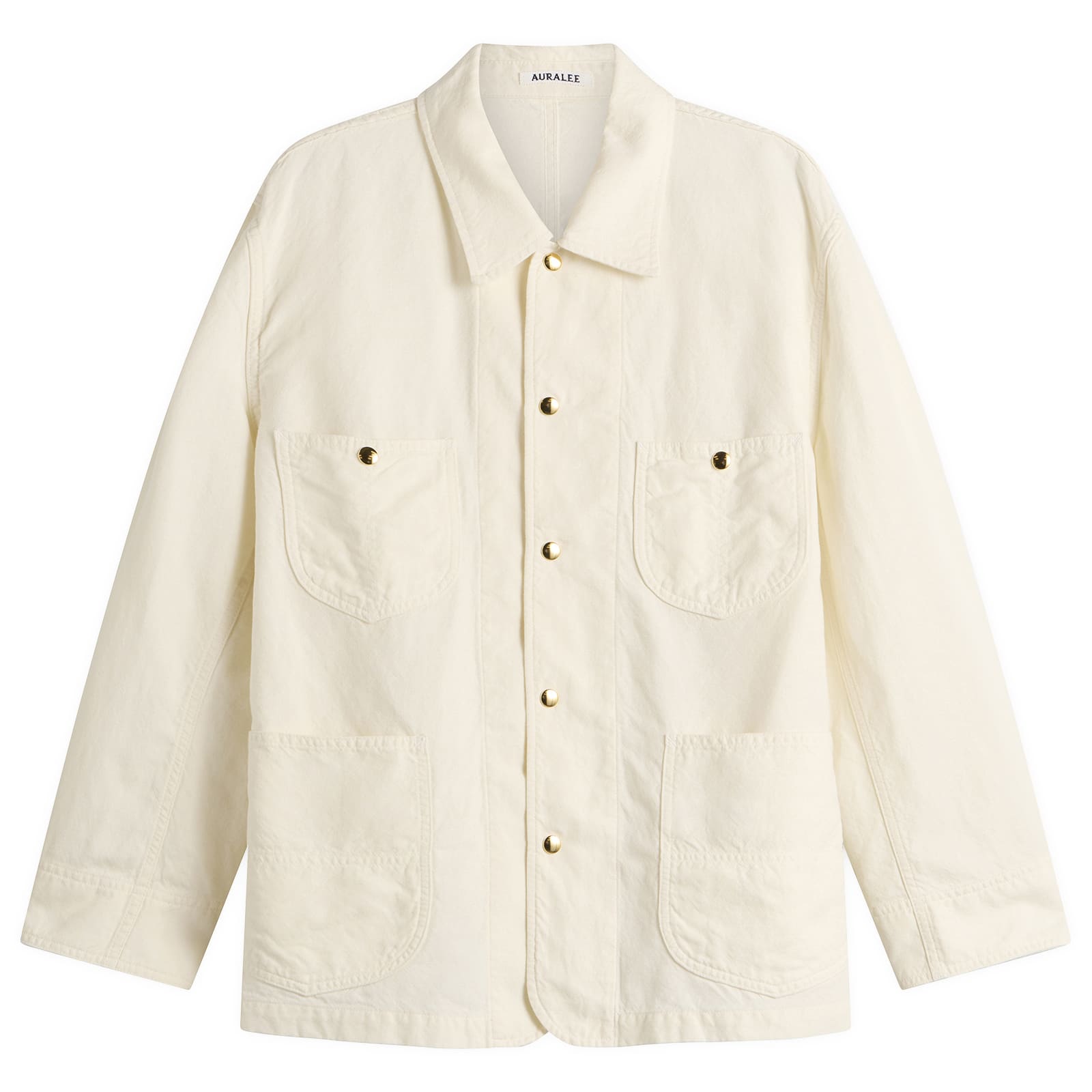 ジャケット・アウター auralee wool cotton linen ox jacket Auralee Men's Wool Cotton Linen Ox Work Jacket Off White - Curated