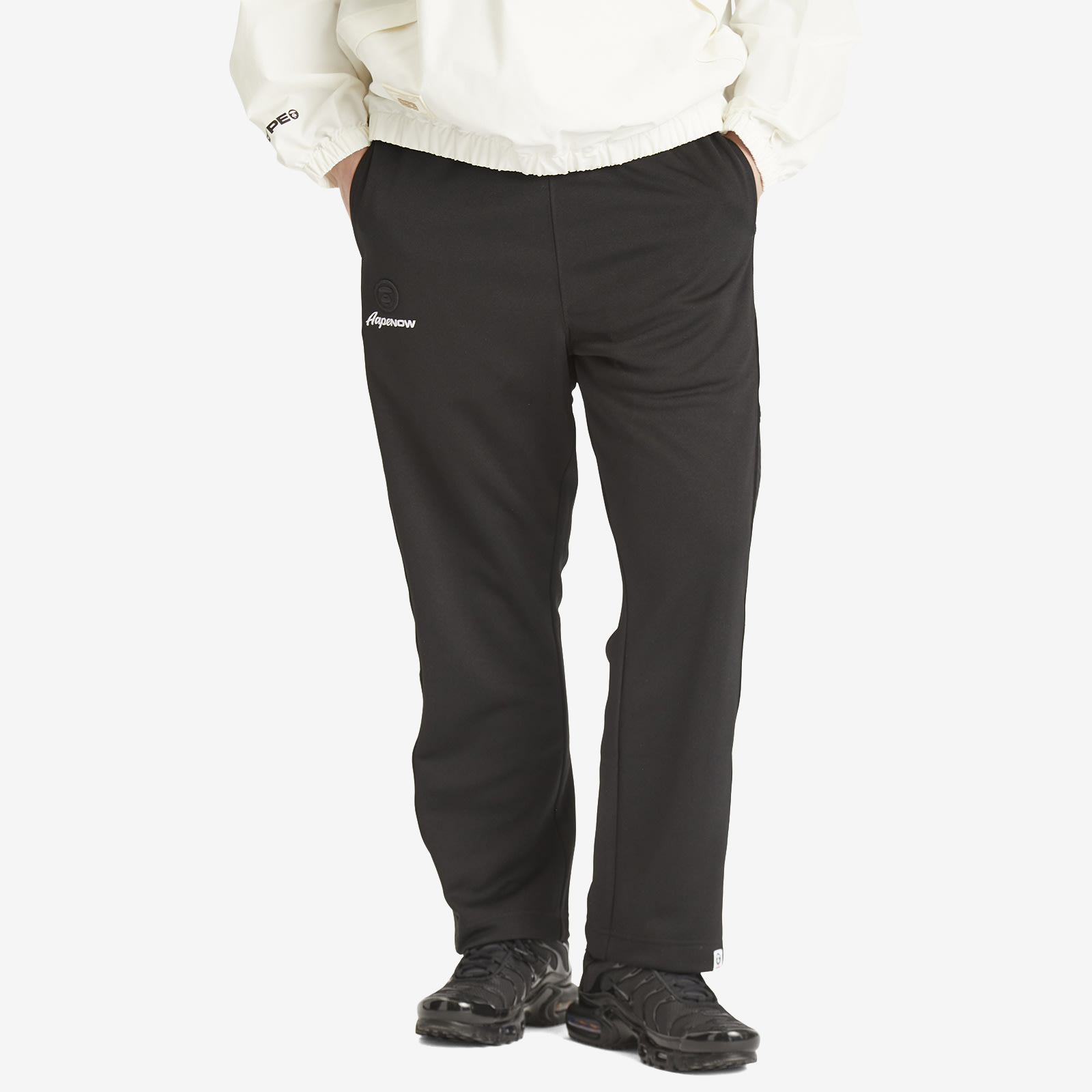 AAPE Now Loose Fit Track Pants Black - Curated Menswear