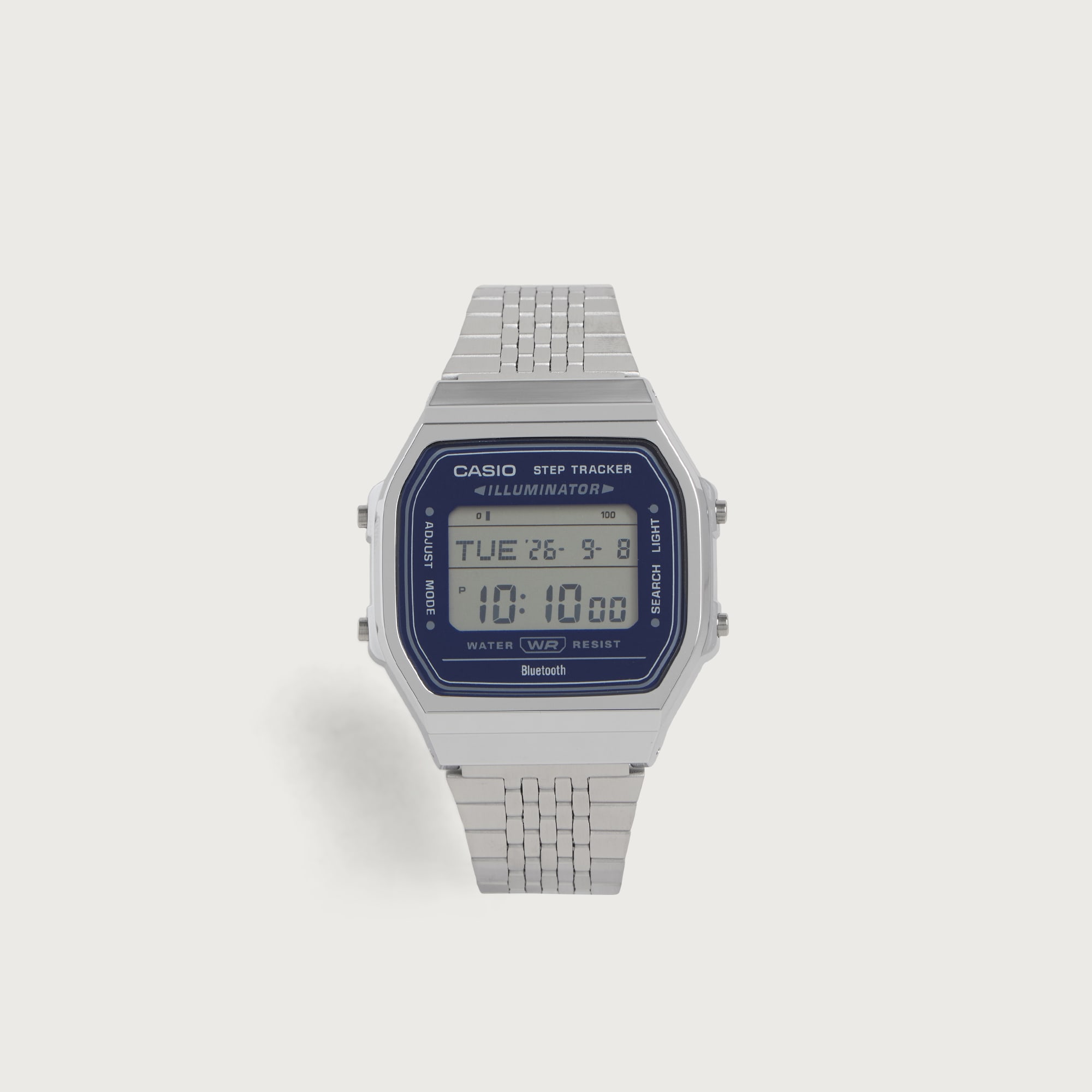 Casio F91 Vintage Trackers Watch in Silver/Blue