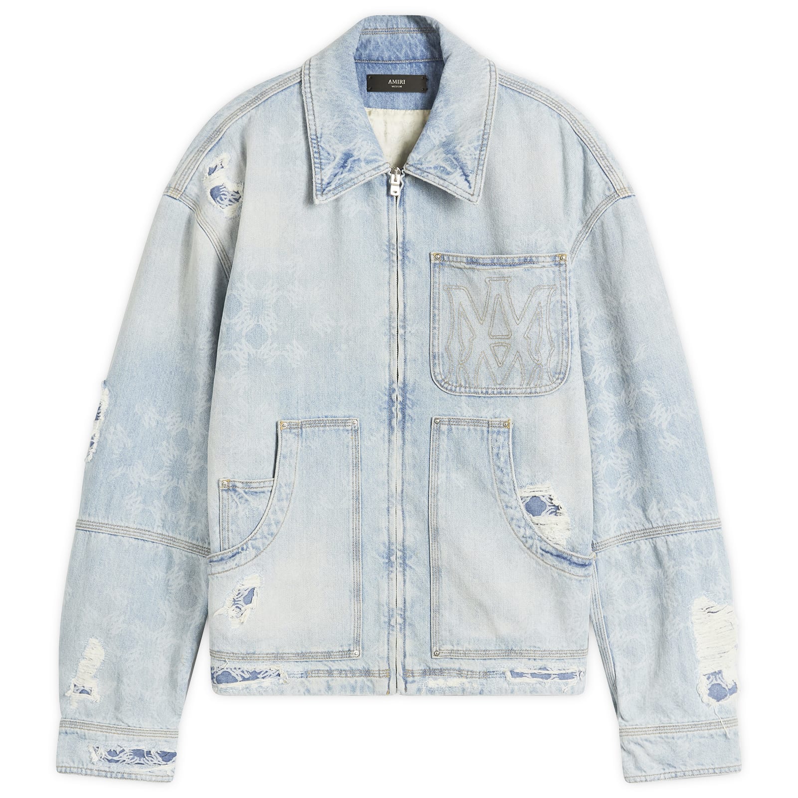 AMIRI - Vintage Pegasus Embellished Distressed Paint