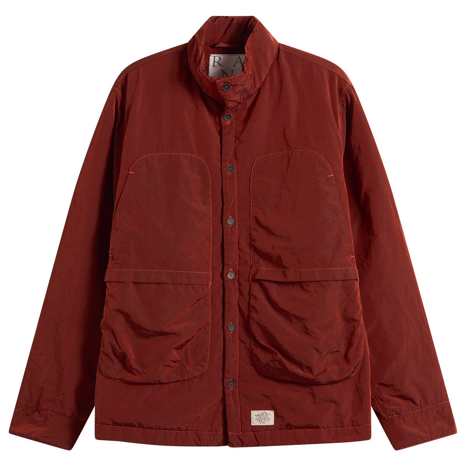 Ranra Men’s Epitome Canvas Nylon Padded Overshirt Cherry Mahogany