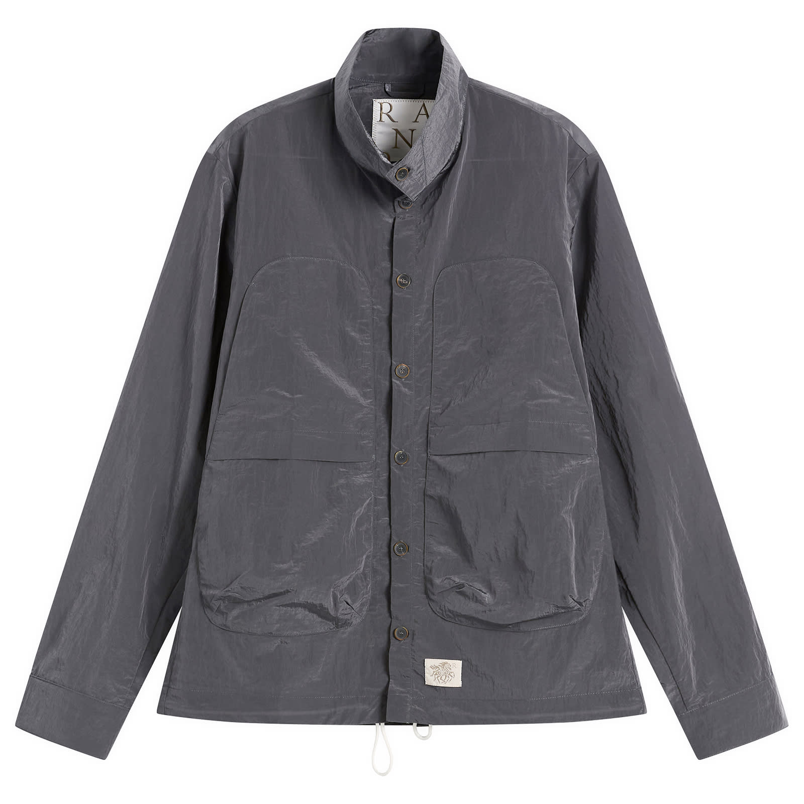 Ranra Men’s Epitome Shiny Nylon Overshirt Peat