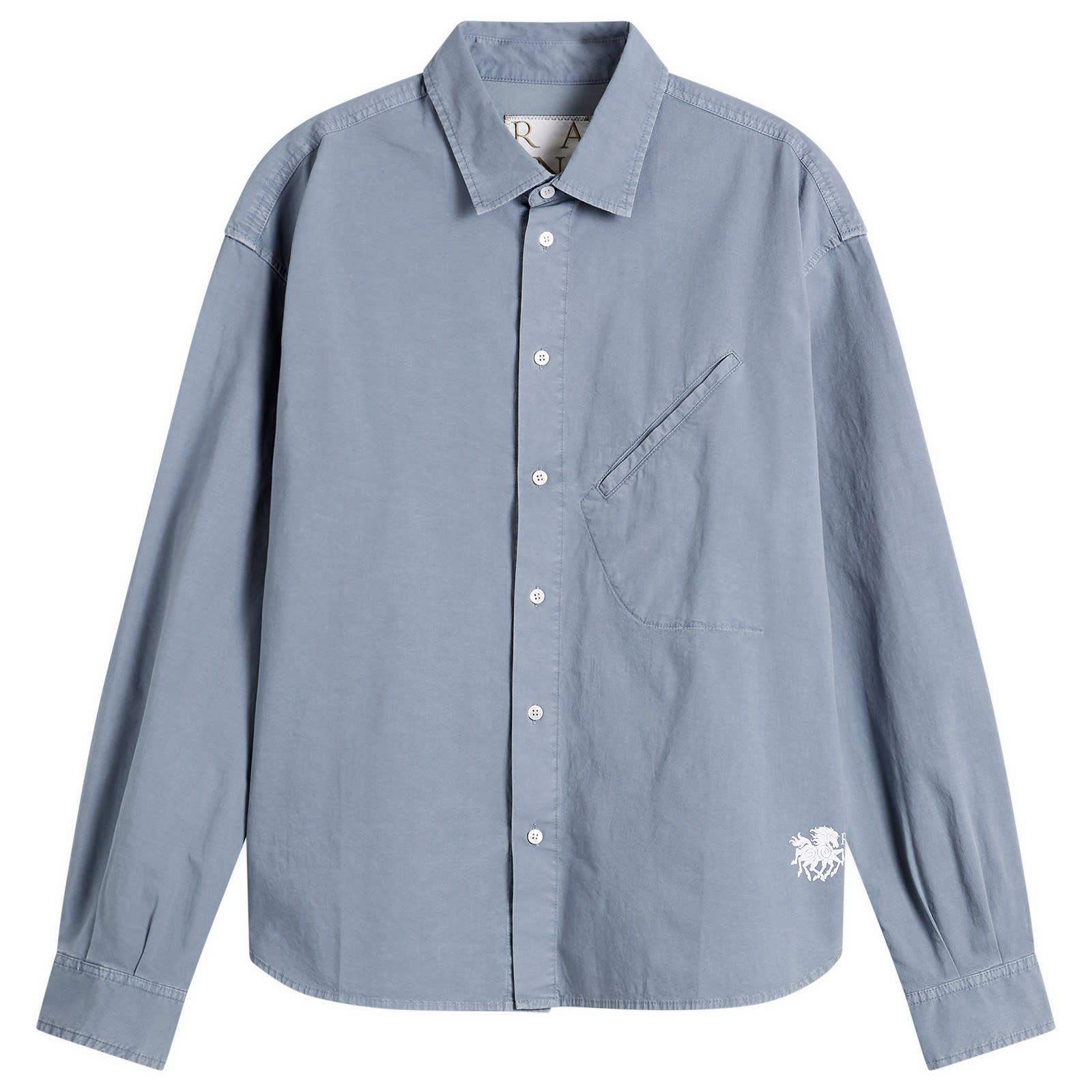 Ranra Men’s Field Cotton Long Sleeve Shirt Folkstone Grey