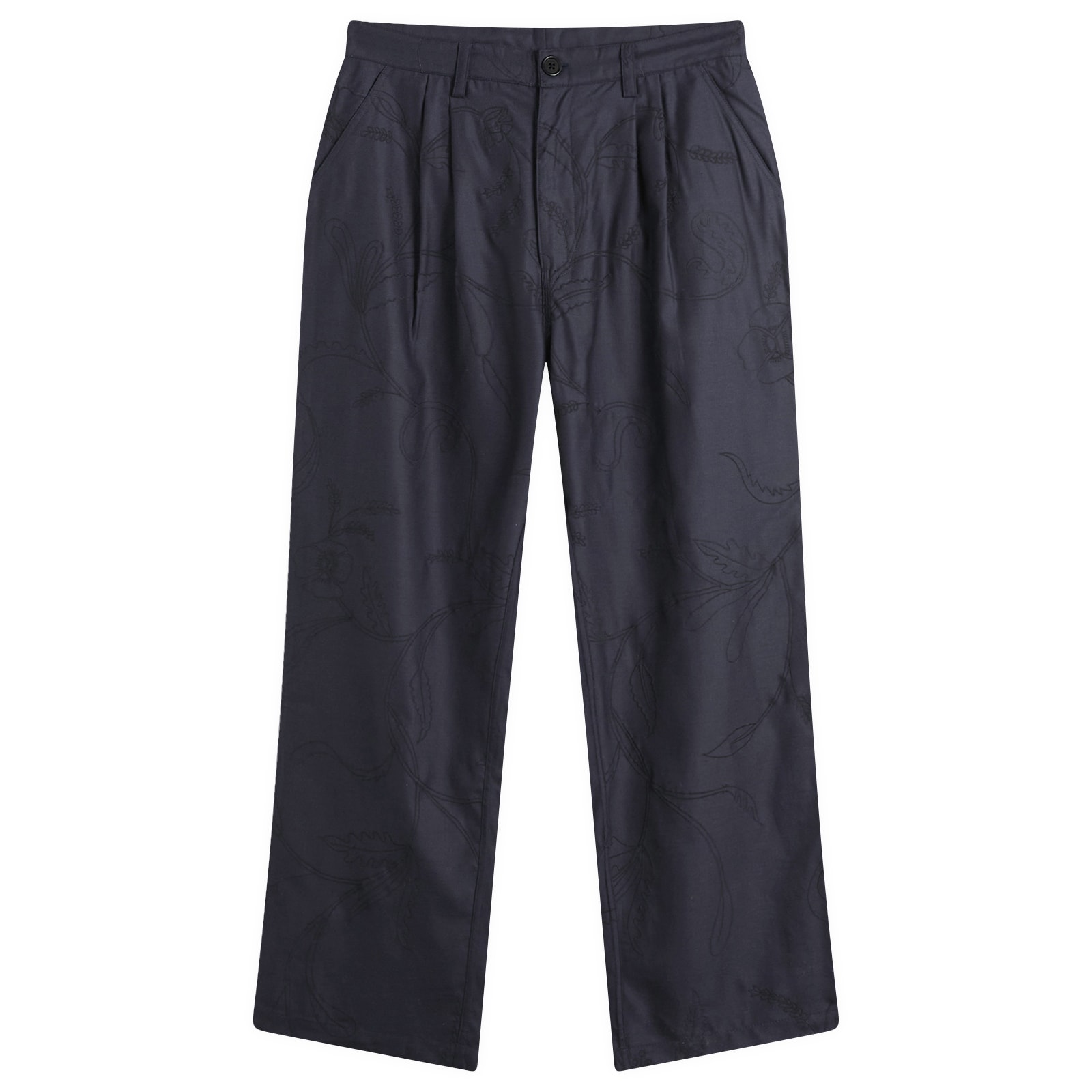 Kardo Men’s Antonio Double Pleat Trousers Navy