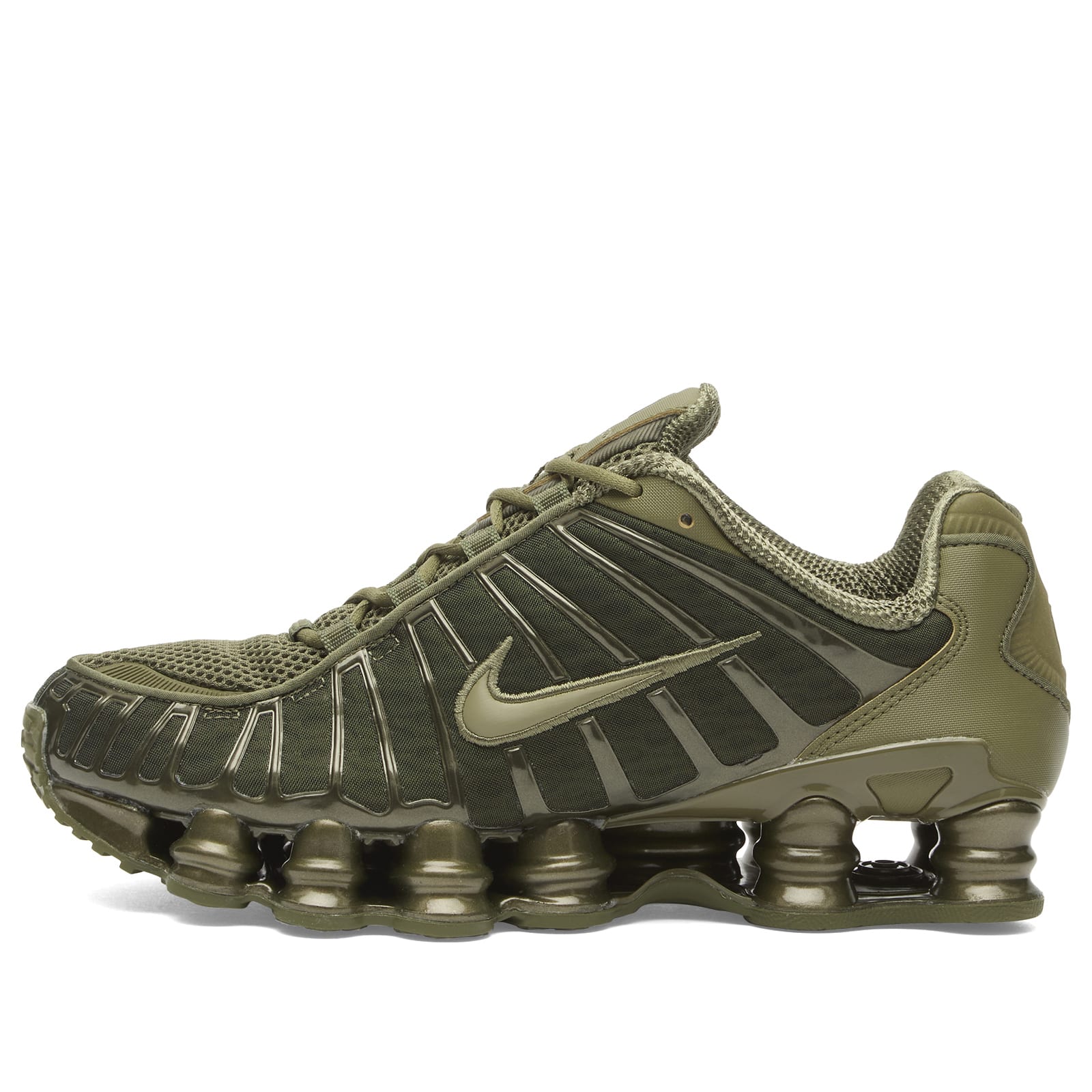 Nike Women's Shox Tl Sneaker in Medium/Olive/Black - AR3566-202