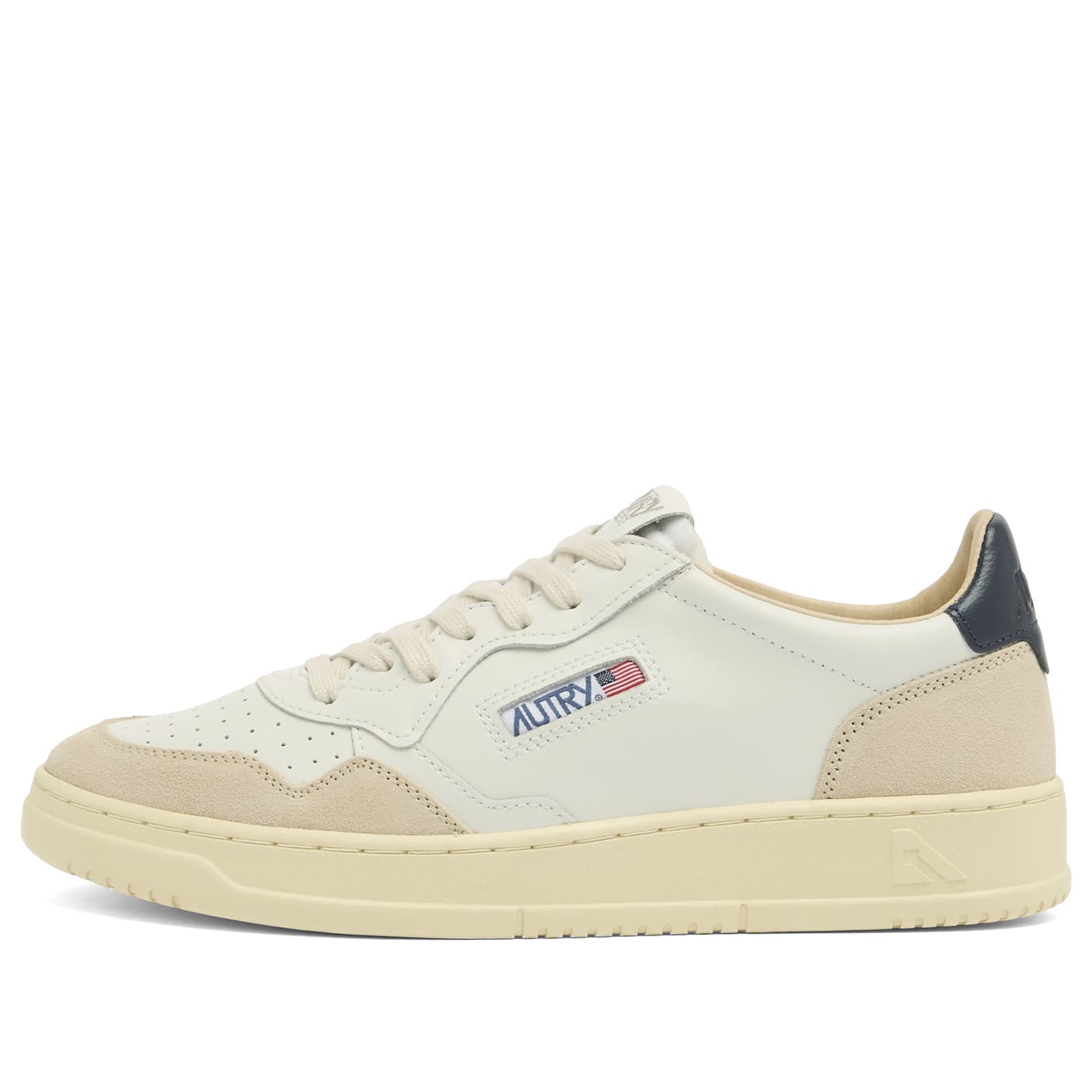 0400~Solid Color Leather S-MYDORI LL Low-Top Sneaker With Animal Details
