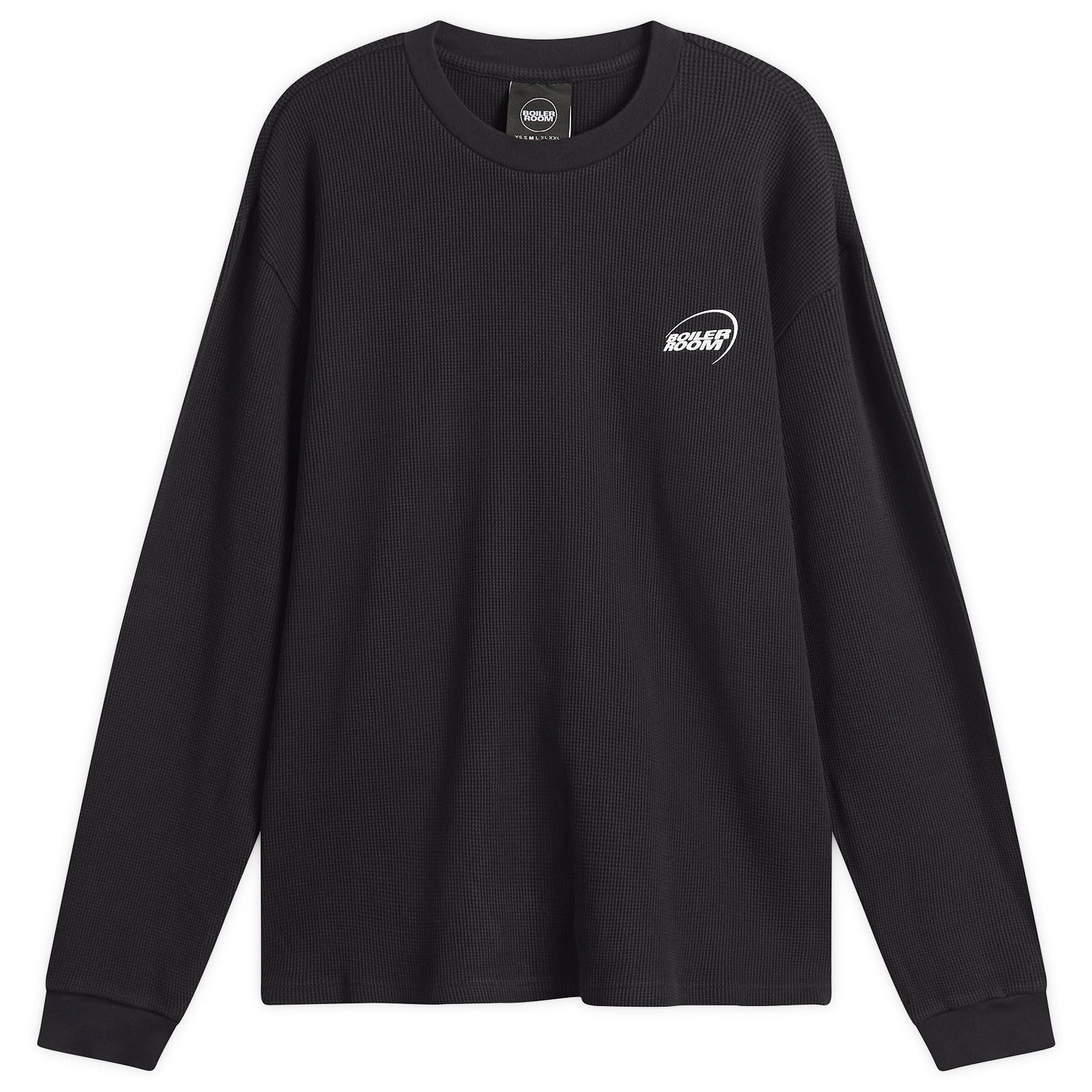 Boiler Room Men’s Waffle Long Sleeve T-Shirt Black
