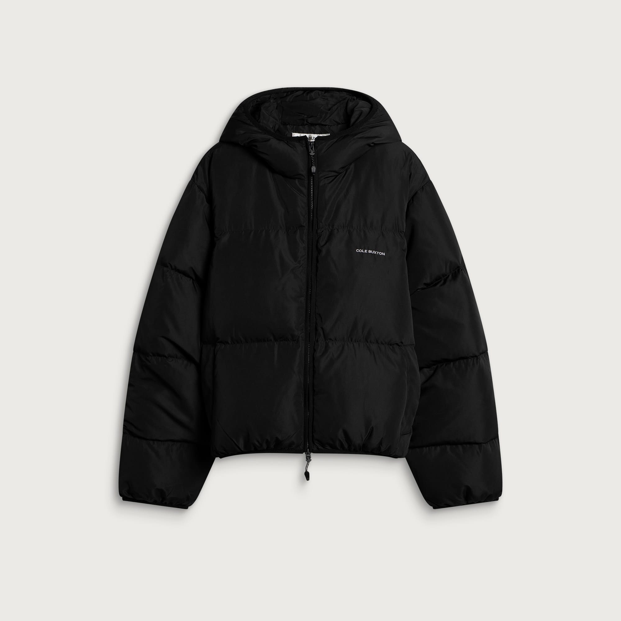 Cole Buxton Men's Hooded Cocoon Down Jacket Black