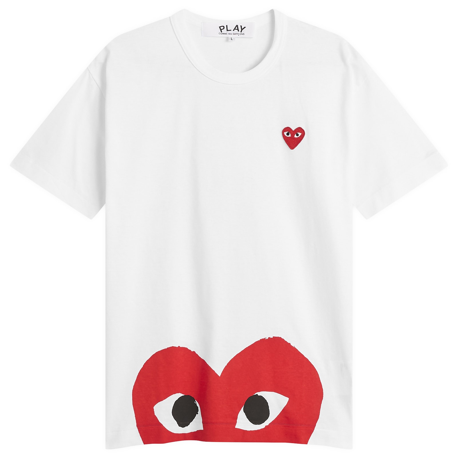 PLAY Comme des Garçons ハートTシャツ XS Play Comme des Garçons: Bright Spotted Heart T-Shirt (Blue
