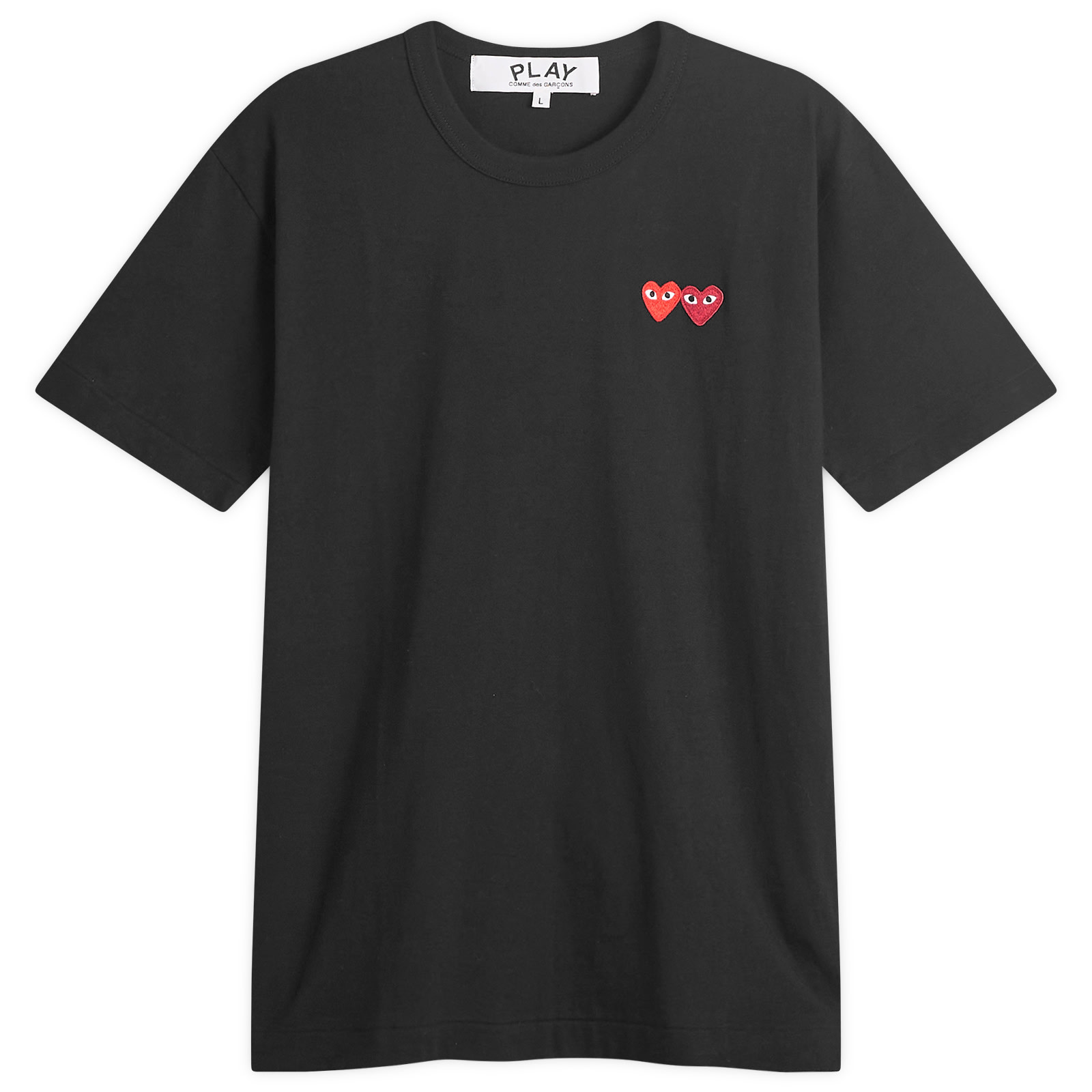 Comme des Garçons Play Men’s Double Heart T-Shirt Black
