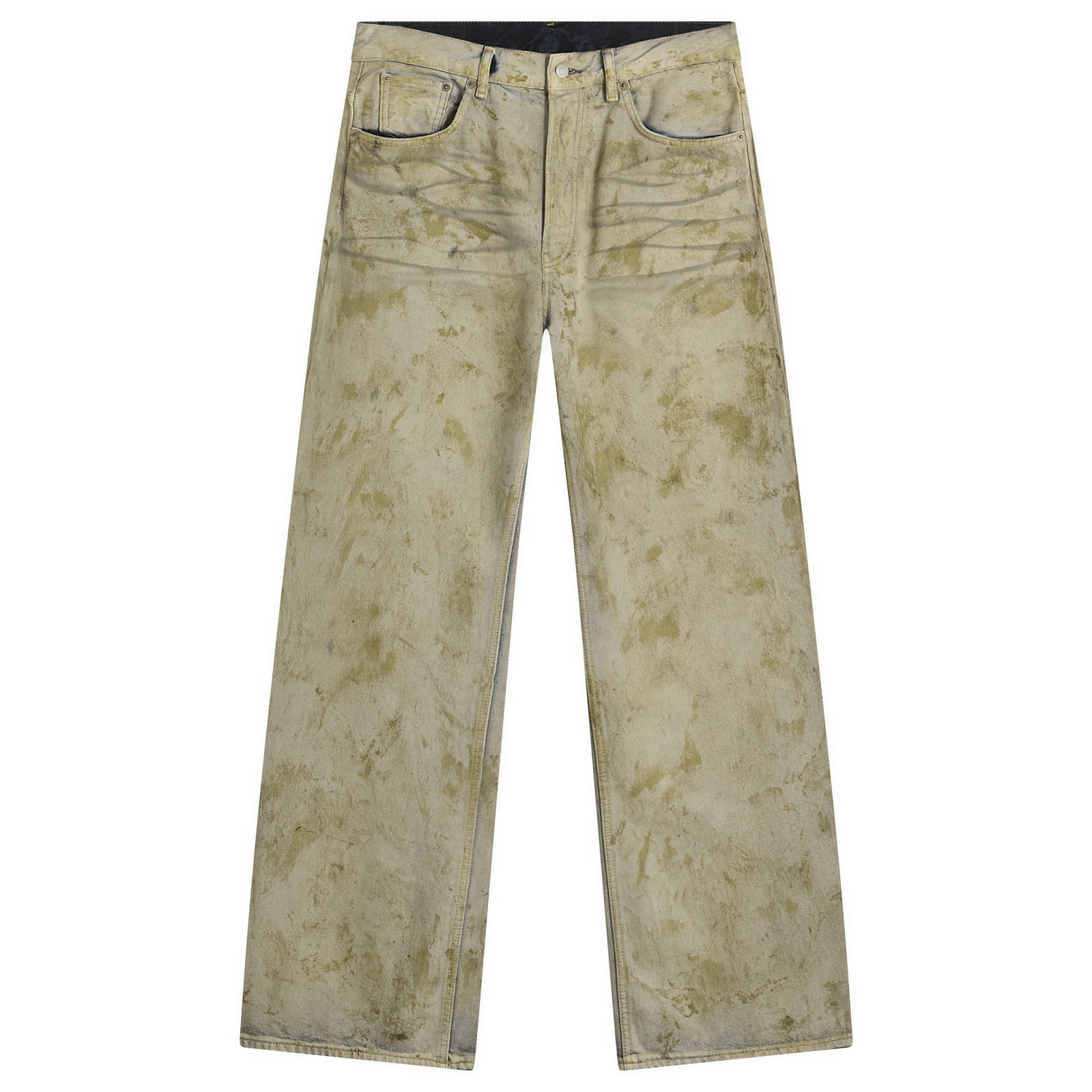 Acne Studios Men's 202M Klondike Wash Denim Jeans in Sand Beige, Size 31"