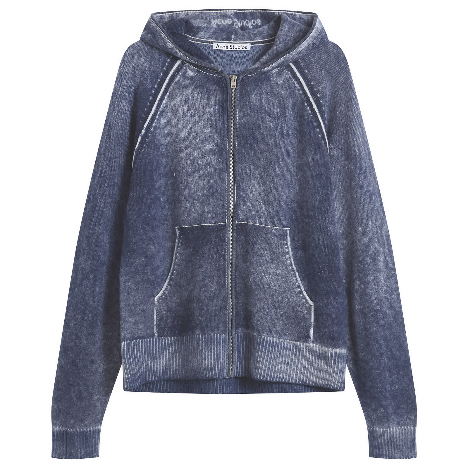 Acne Studios Men's Kupiter Knitted Hoodie Navy Blue
