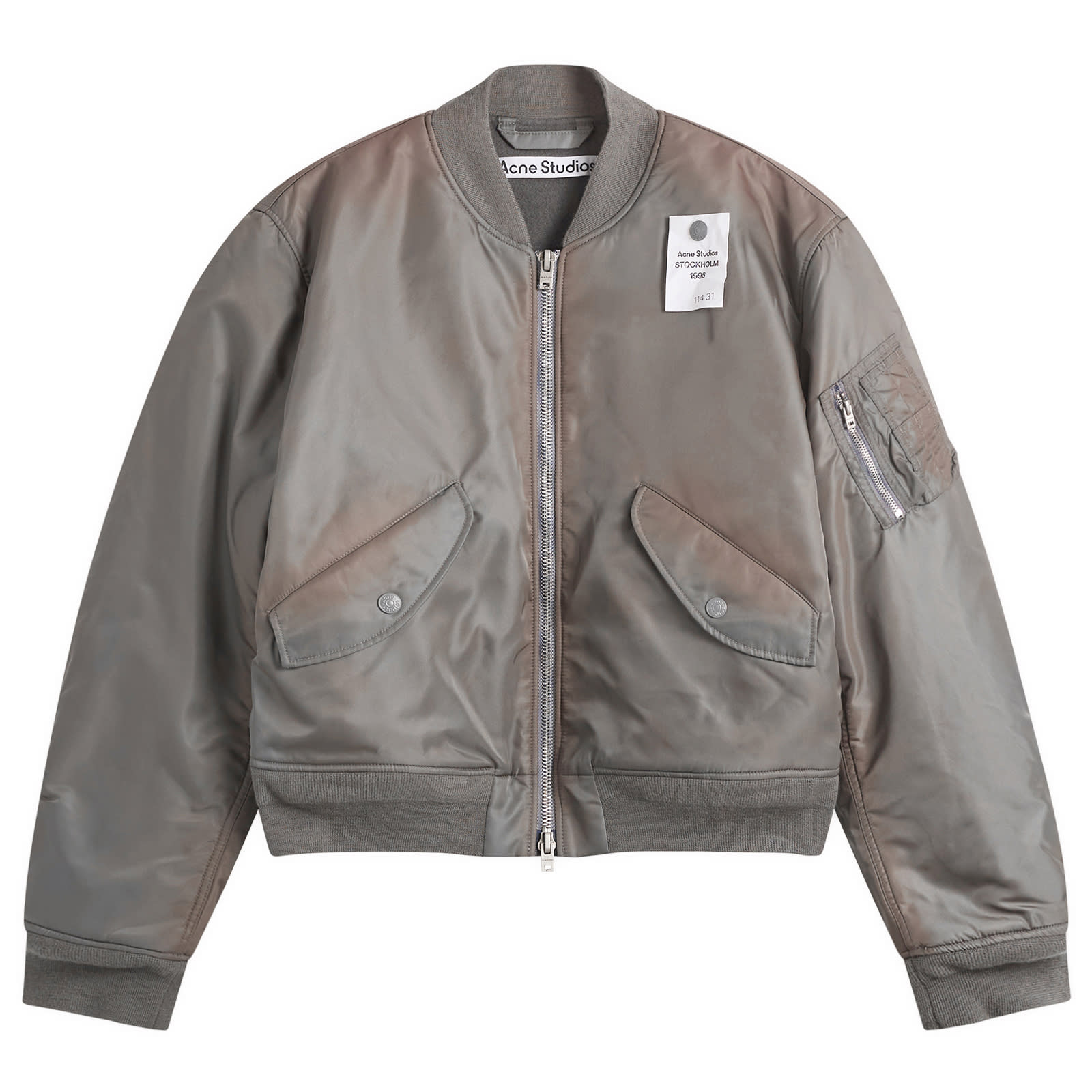 Acne Studios Men’s Nylon Bomber Stone Grey