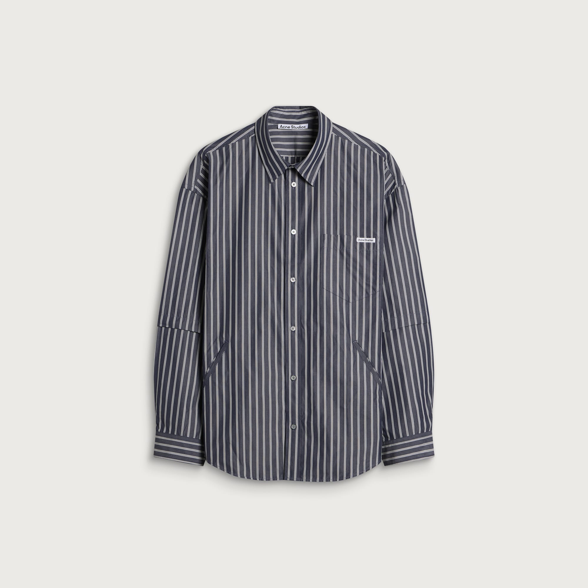Acne Studios Men's Satero Double Sleeve Shirt Blue/White