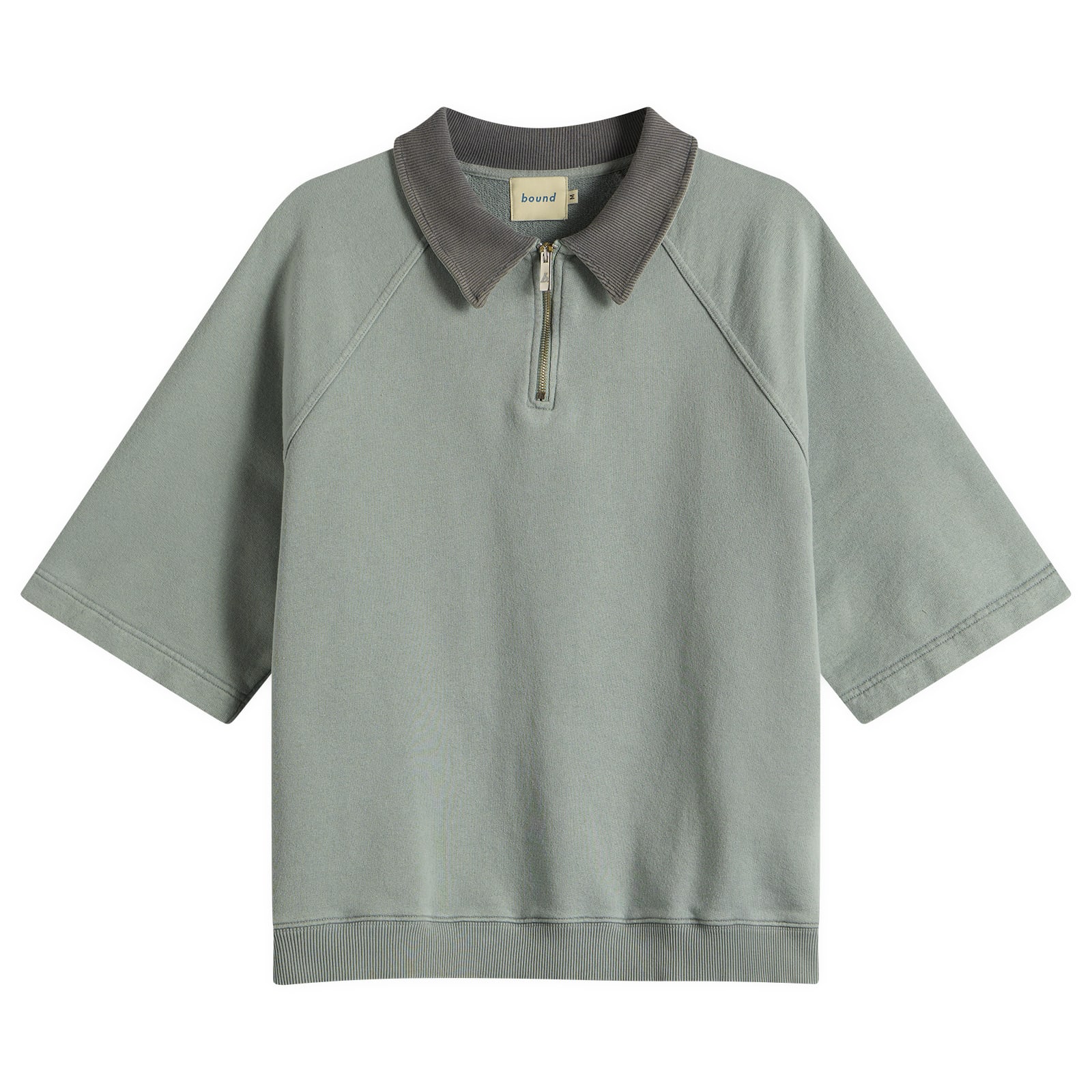 Bound Men’s Snow Wash Jersey Half Zip Polo Light Blue