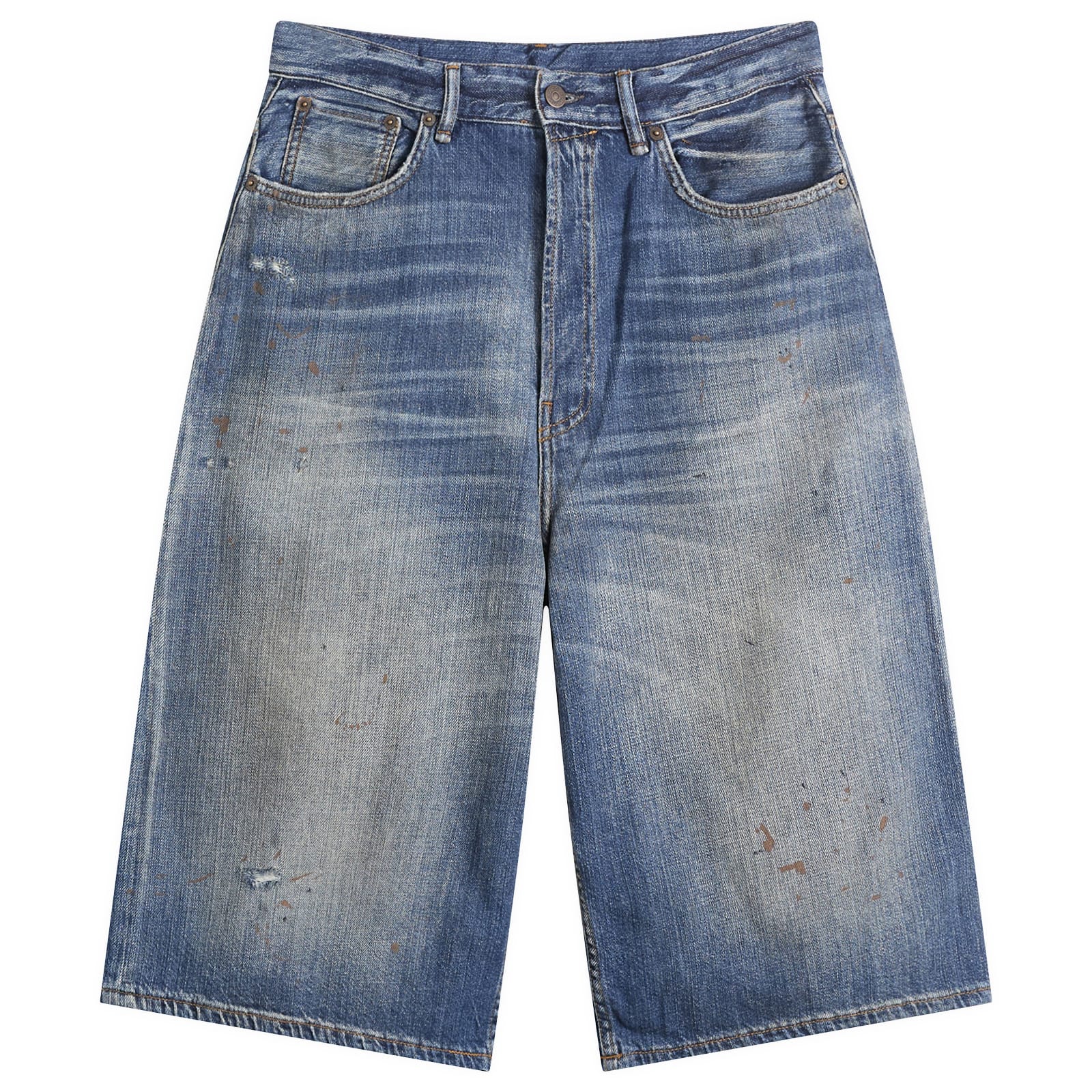 Acne Studios Men’s Judda Blue Trafalgar Denim Shorts Mid Blue