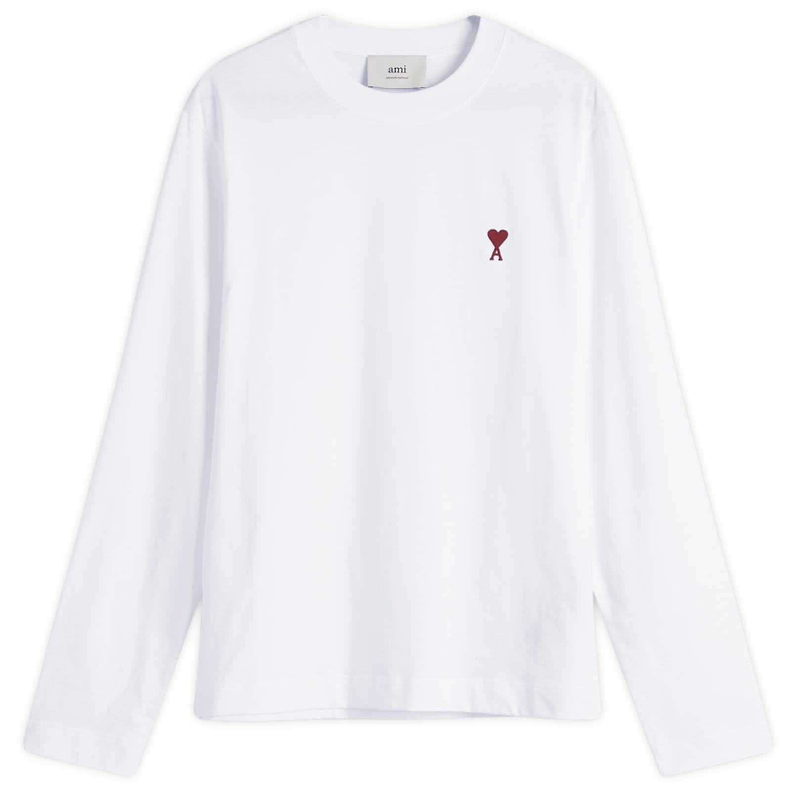 AMI｜ (Red ADC Long Sleeve T-Shirt(UTS235 724 221)) Black Red Ami De Coeur Long Sleeves T-Shirt | AMI PARIS