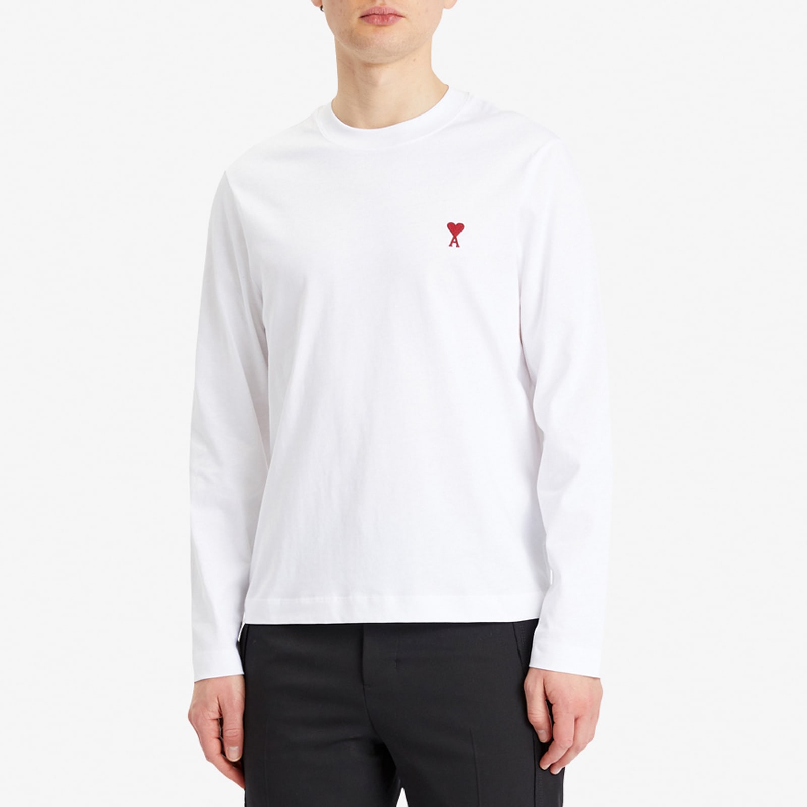 AMI｜ (Red ADC Long Sleeve T-Shirt(UTS235 724 221)) Black Red Ami De Coeur Long Sleeves T-Shirt | AMI PARIS