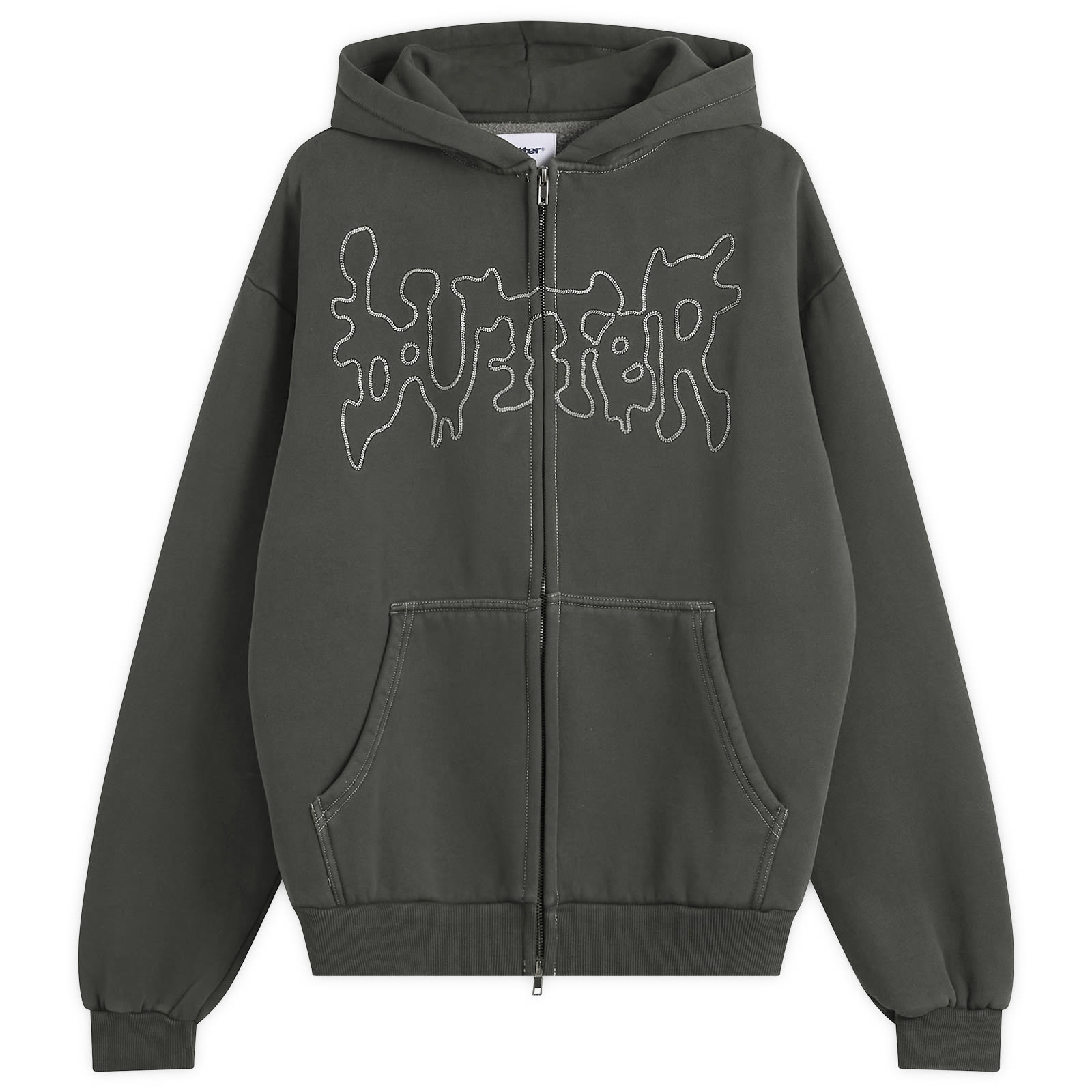 Butter Goods Men’s Blotch Zip Hoodie Washed Black