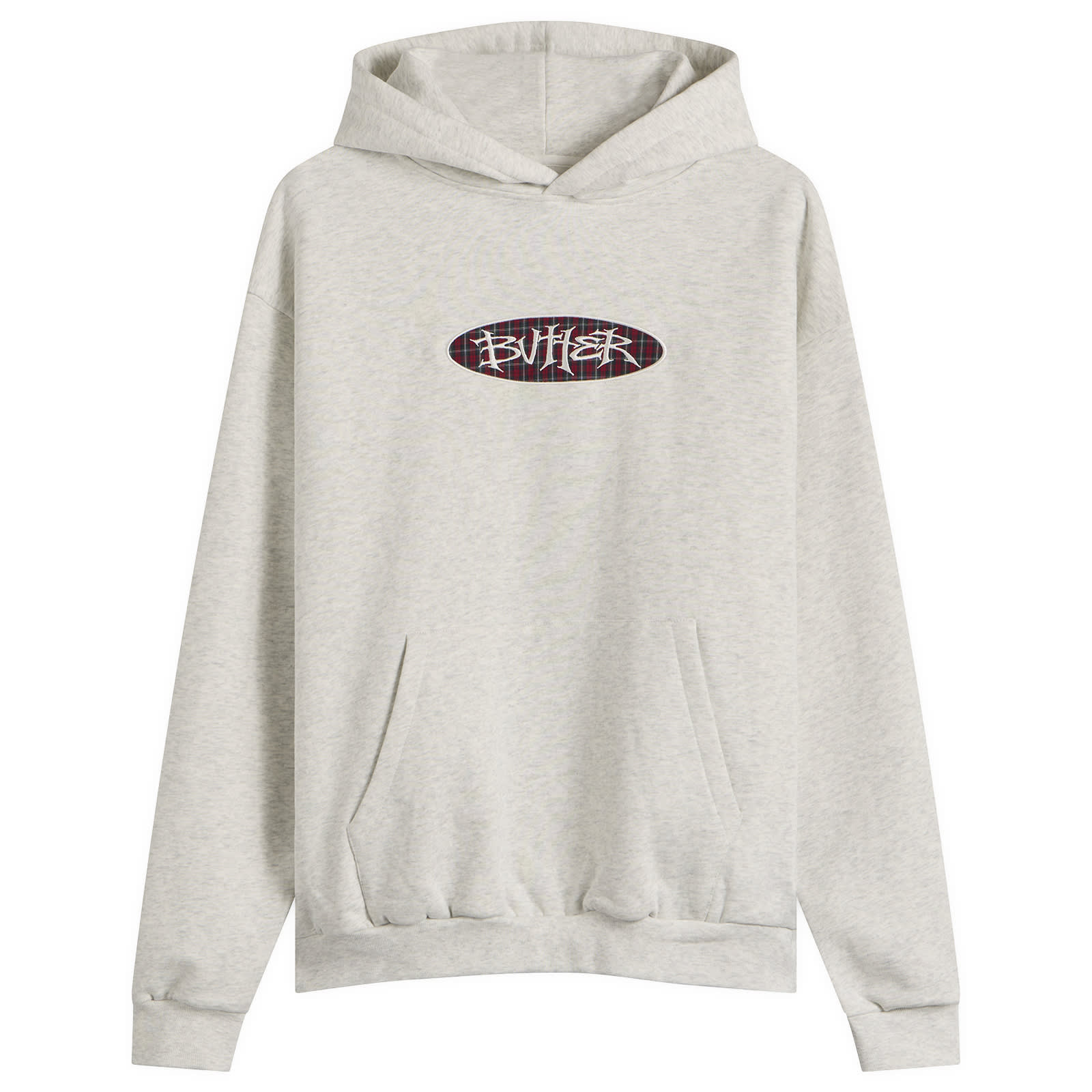Noah clothing Arch Applique Zip Hoodie, Grey - Curated Menswear