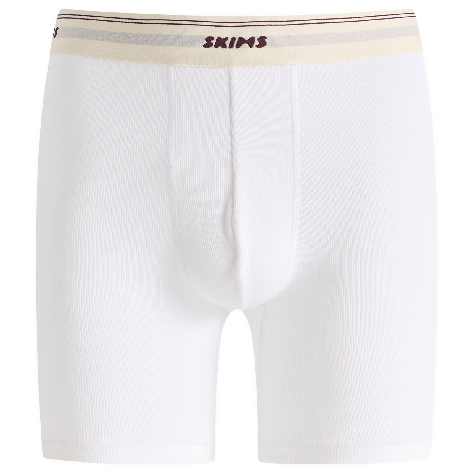 SKIMS Men's Classic Cotton 5" Boxer Brief in Chalk, Size Large