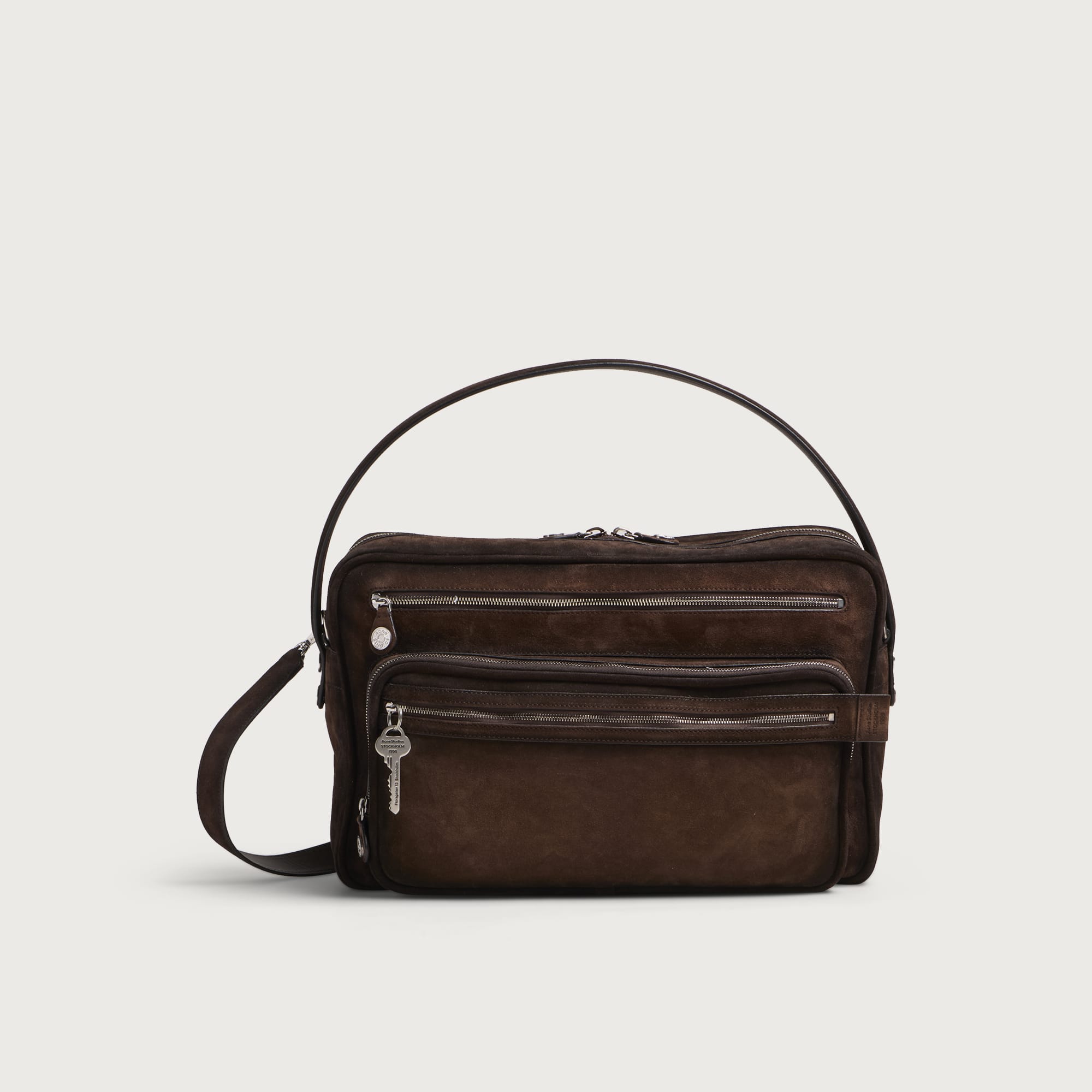 Acne Studios Women's Camero Camera Suede Wax Bag Dark Brown
