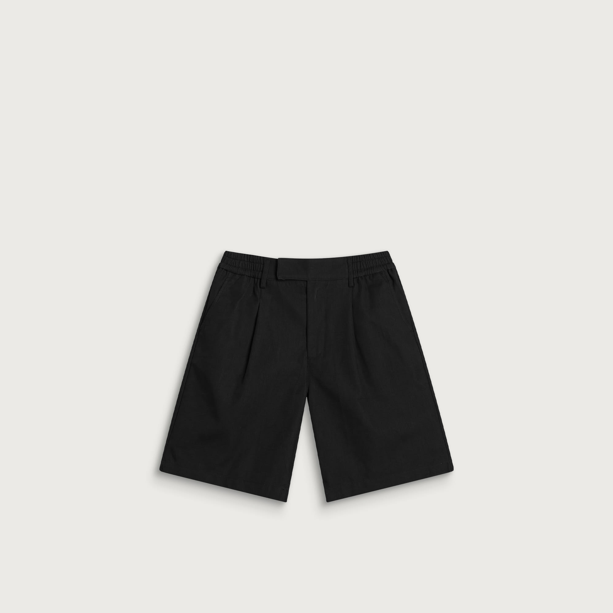 Bound Men’s Wide Pleated Cotton Short Black