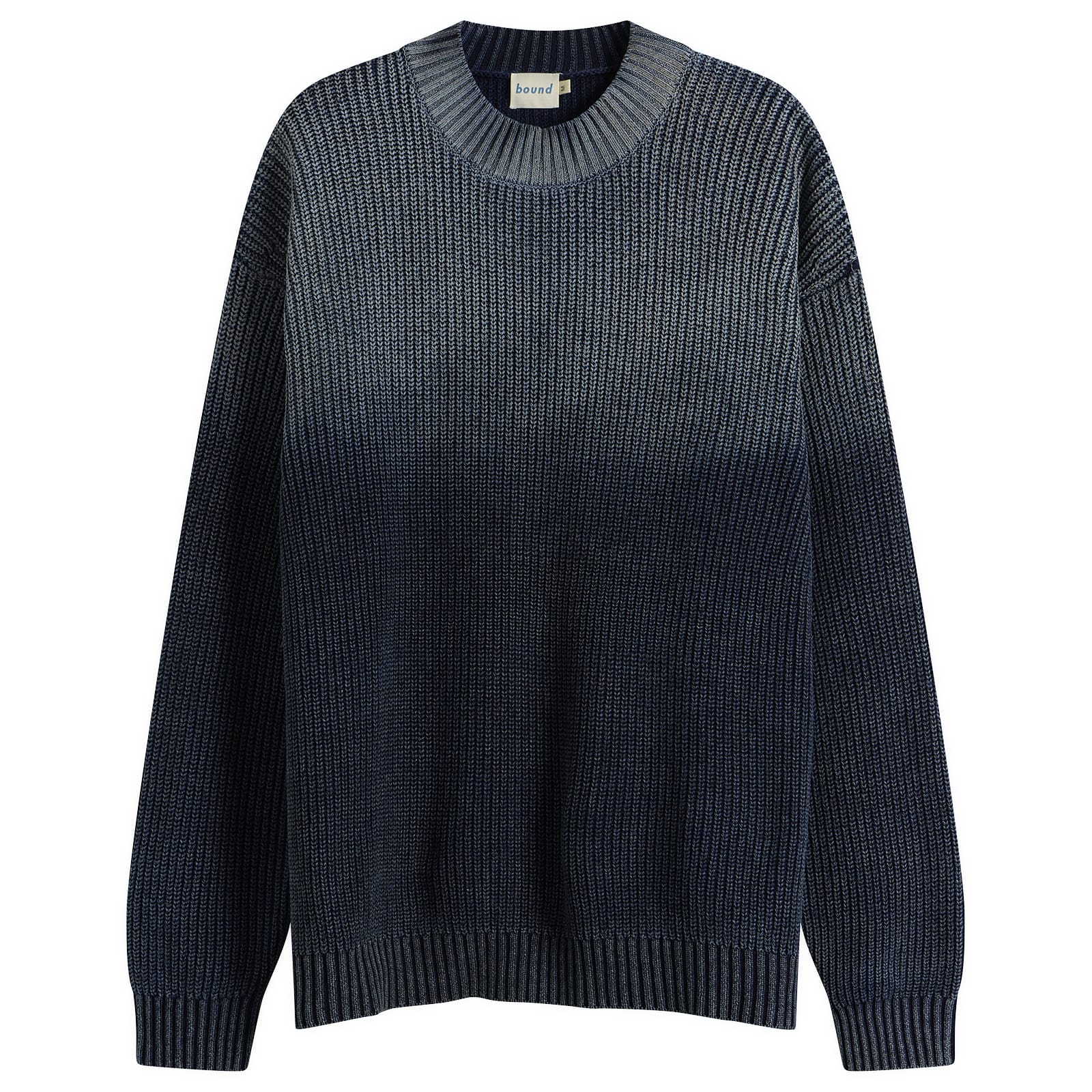 Bound Men’s Spray Wash Cropped Knit Jumper Midnight Blue