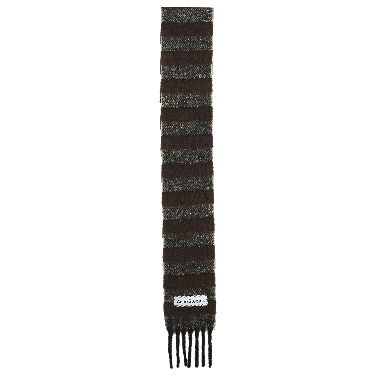 Acne Studios Women's Vonkey Skinny Scarf Grey/Dark Brown