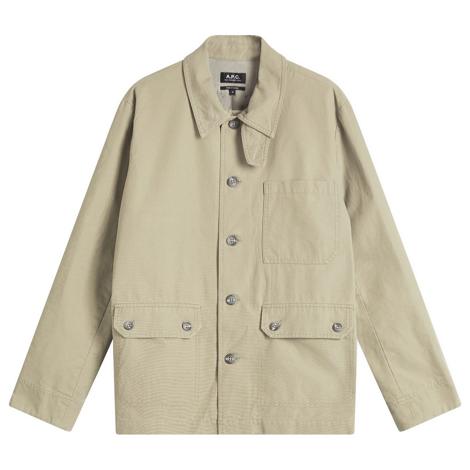 A.P.C. Piet Canvas Work Jacket Gray Green | END. (US)