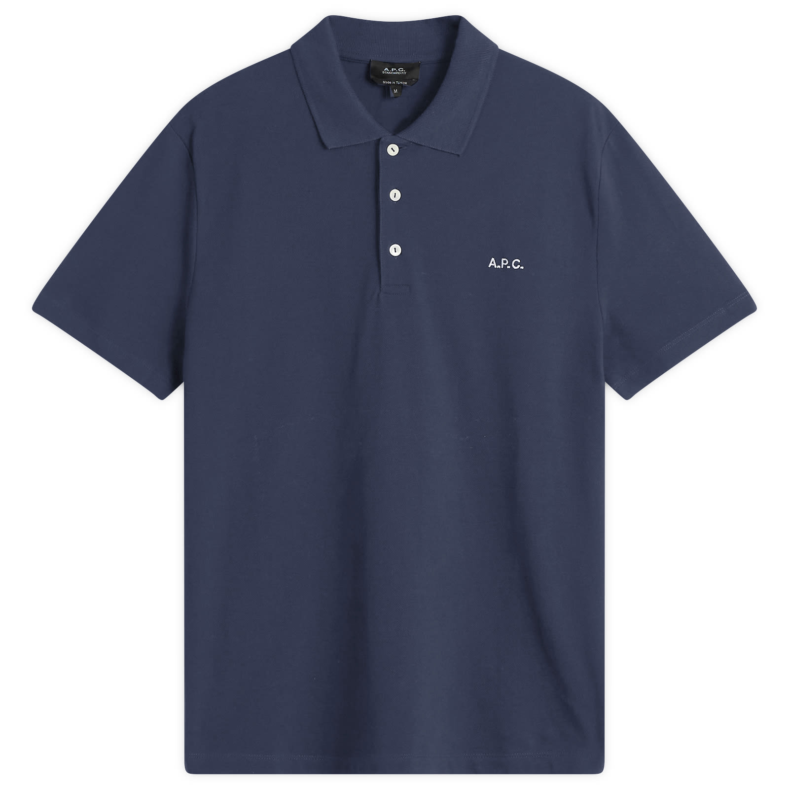 A.p.c. Men's Dark Navy Carter Logo Polo