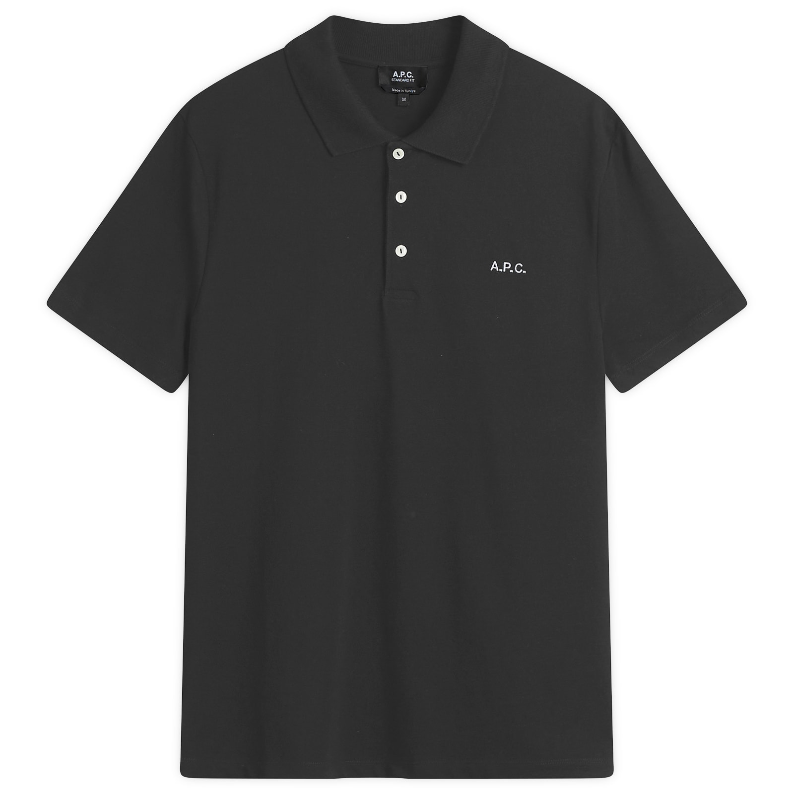 A.p.c. Men's Black Carter Logo Polo